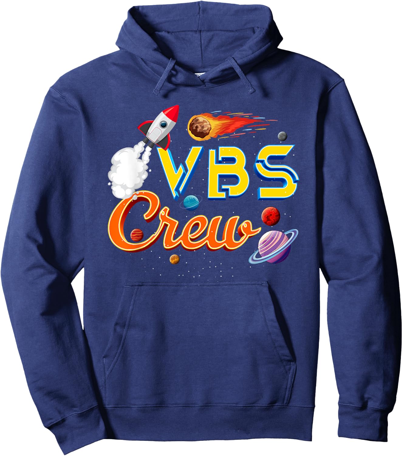 VBS Crew Back To School Space Astronaut Galaxy Jesus Hoodie - Hoodie | Navy