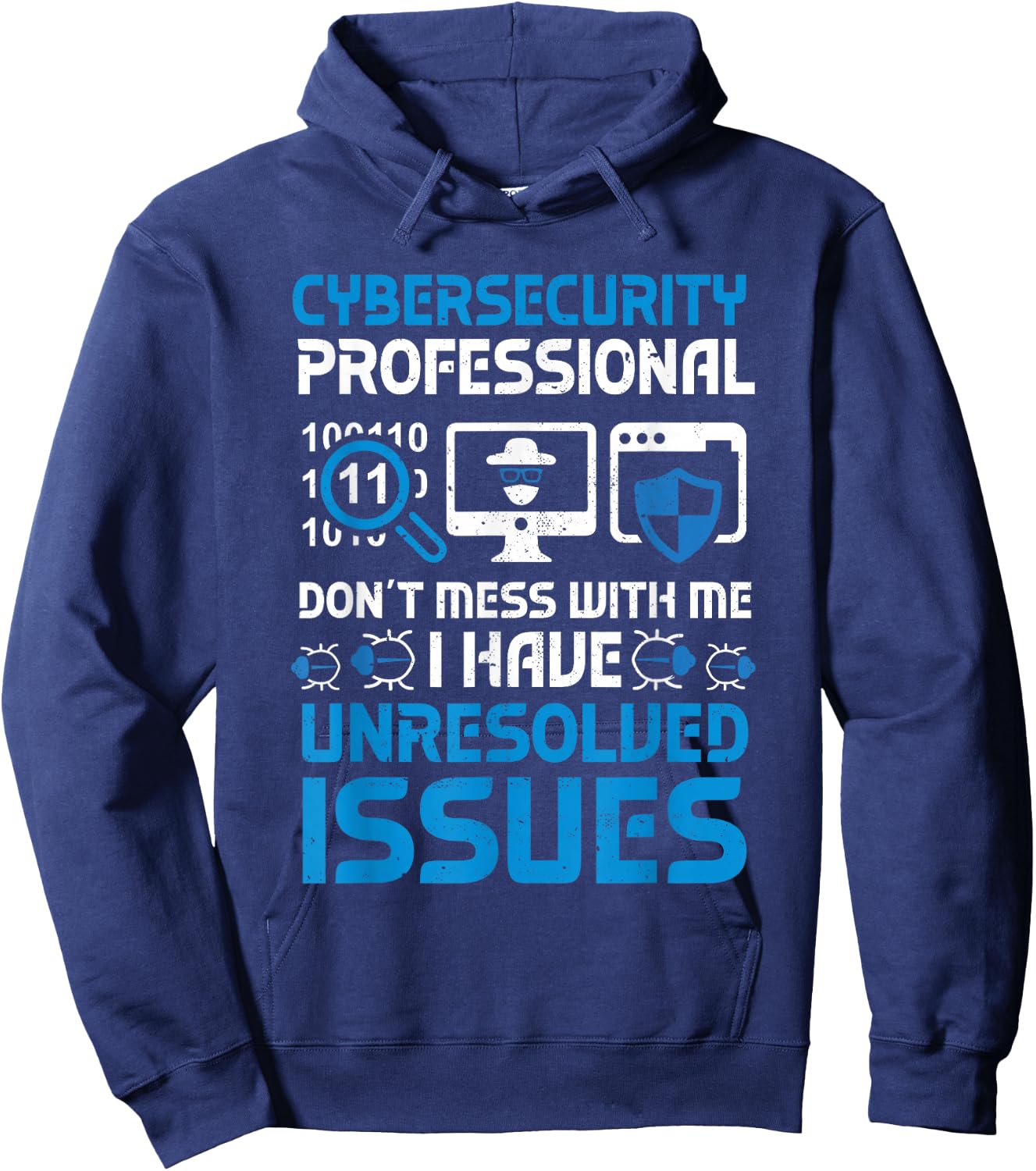 Cyber security Professional Funny IT Security Ethical hacker Hoodie - Hoodie | Navy