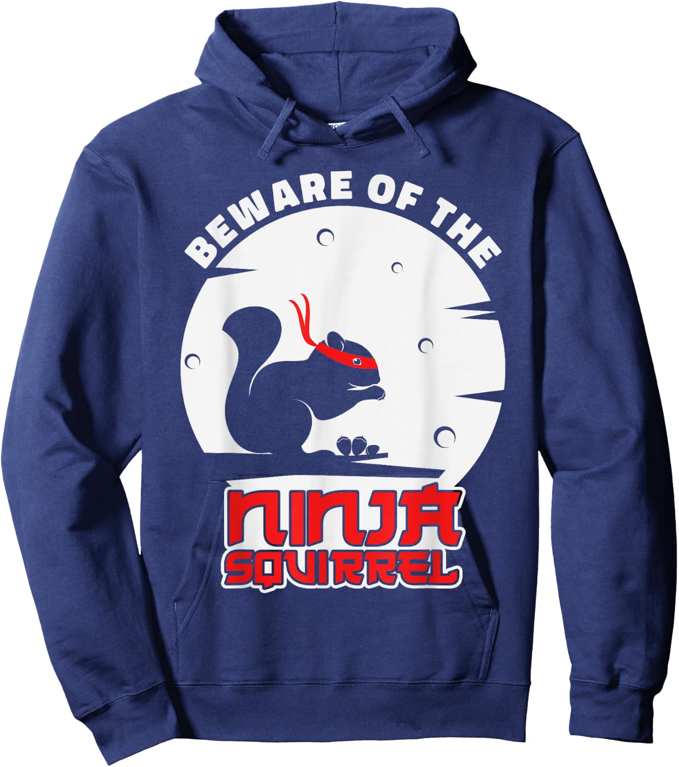 Beware Of The Ninja Squirrel Squirrel Hoodie - Hoodie | Navy