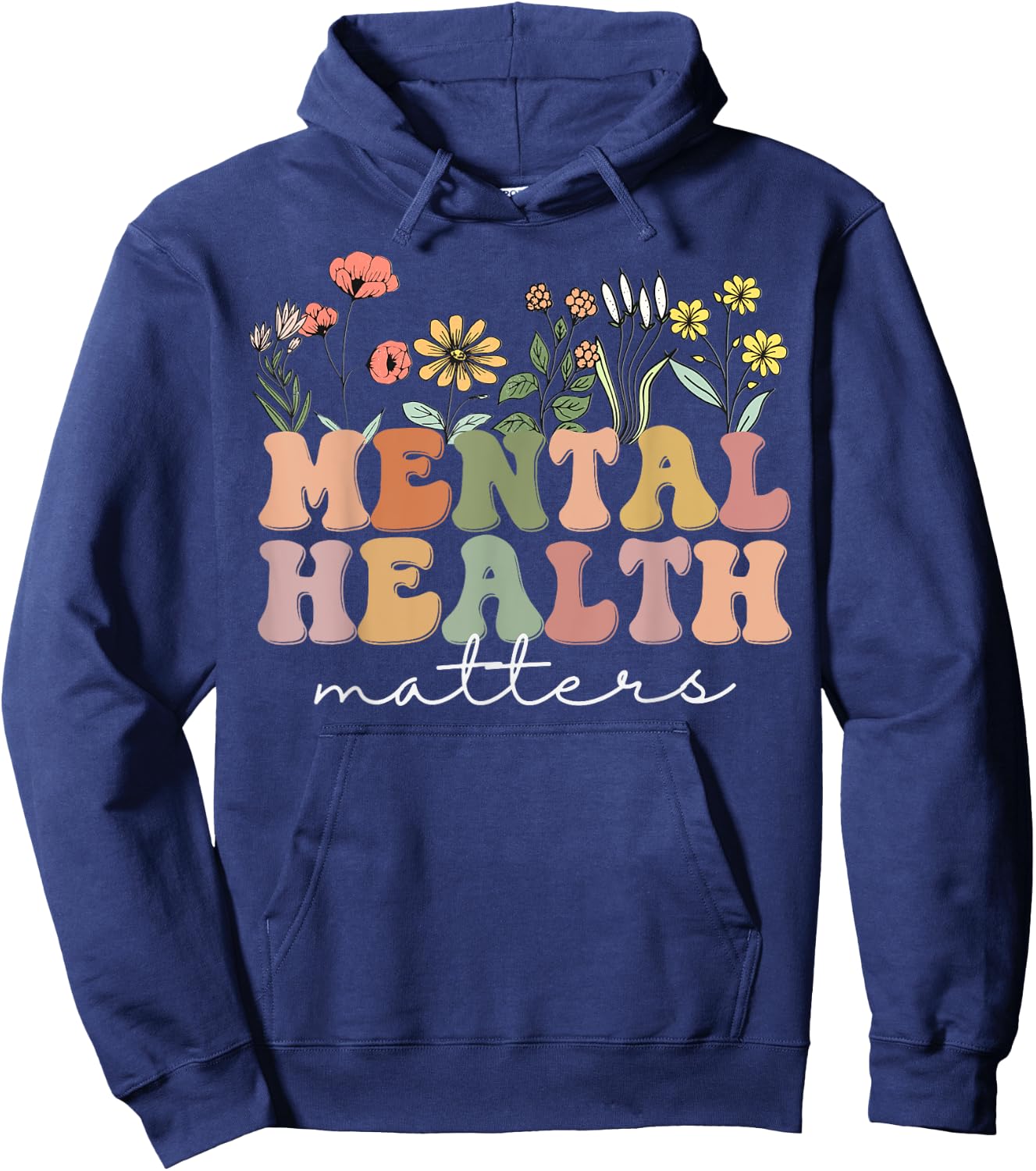 Mental Health Matters Human Brain Illness Awareness Hoodie - Hoodie | Navy