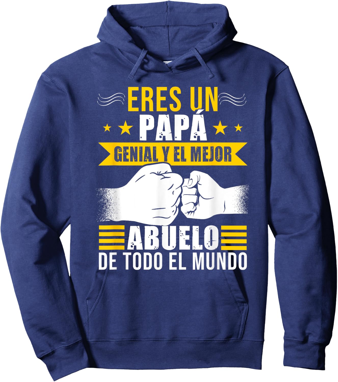 Papa Spanish Grandfather Abuelo Funny Fathers Day Hoodie - Hoodie | Navy