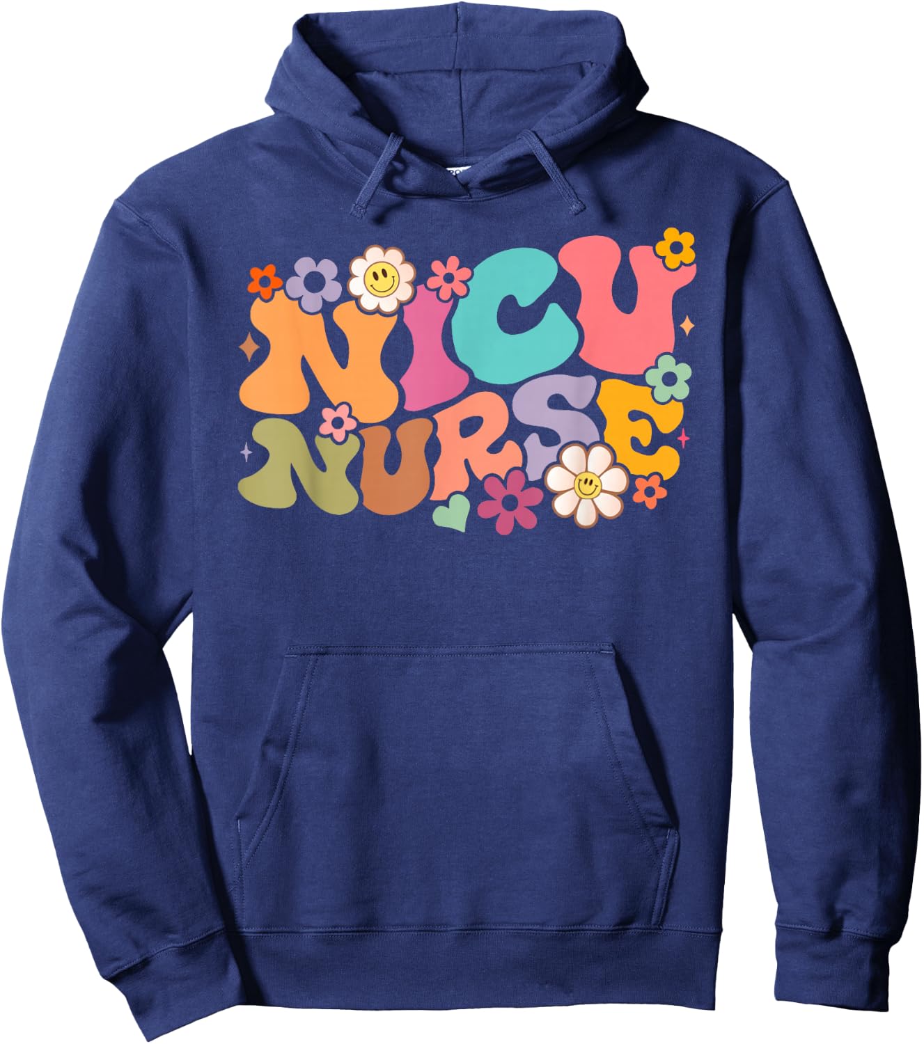 NICU Nurse ICU Groovy Nursing Neonatal Intensive Care Unit Hoodie - Hoodie | Navy
