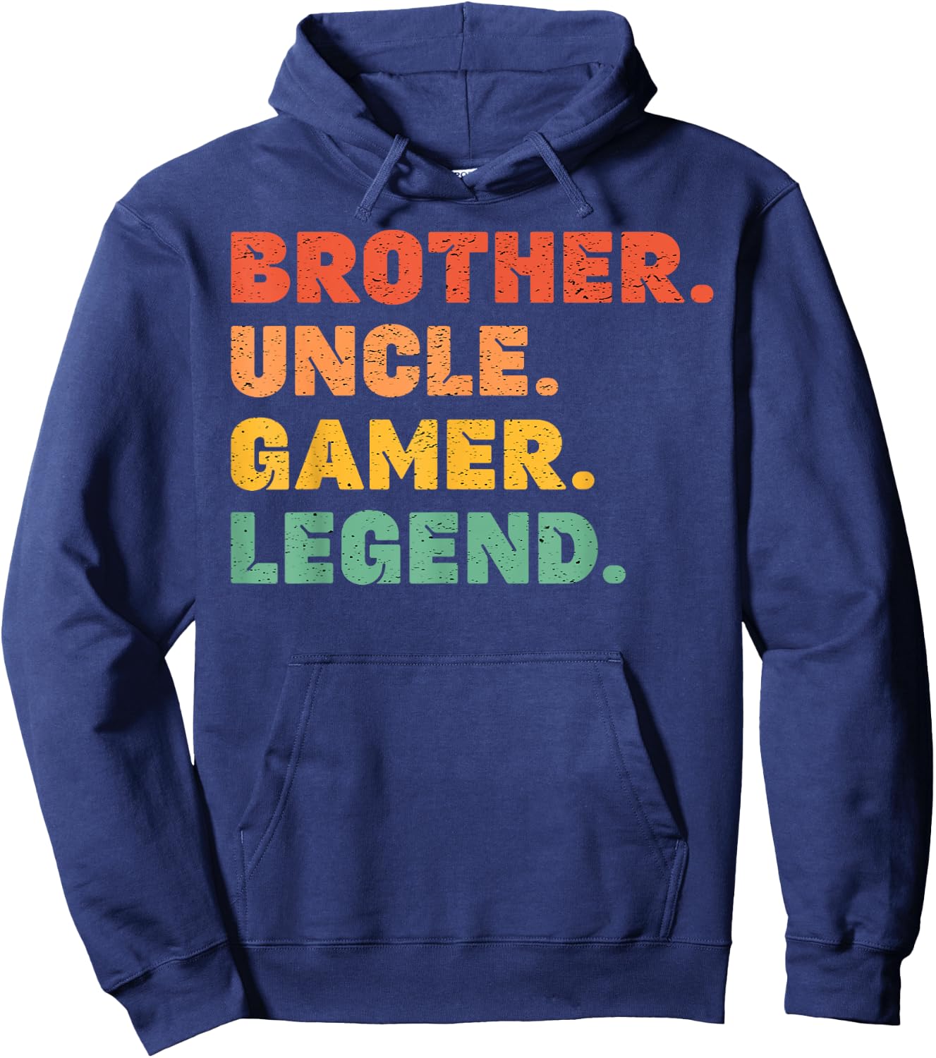 Funny Gamer Brother Uncle Gaming Legend Vintage Video Game Hoodie - Hoodie | Navy