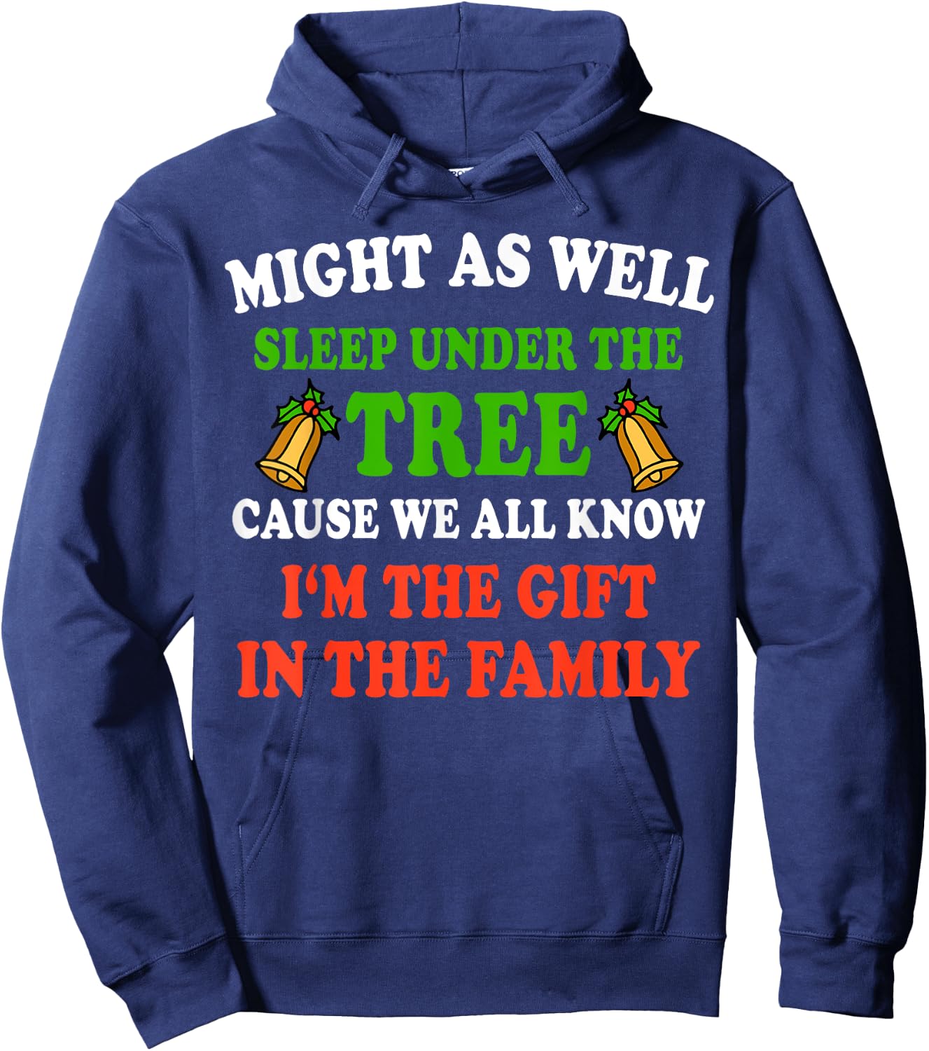 Santa Claus Christmas Holiday Pajamas Gift | Girls & Boys Hoodie - Hoodie | Navy