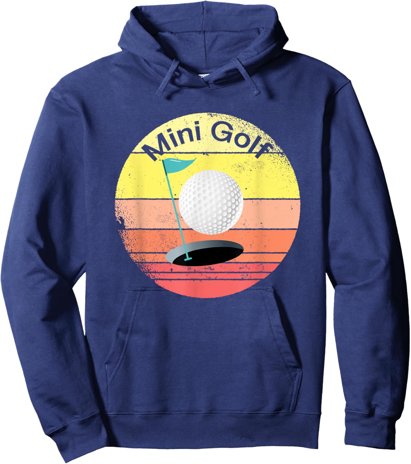 Mini Golfer Motif Mini Golf Flag Miniature Golf Gift Hoodie - Hoodie | Navy