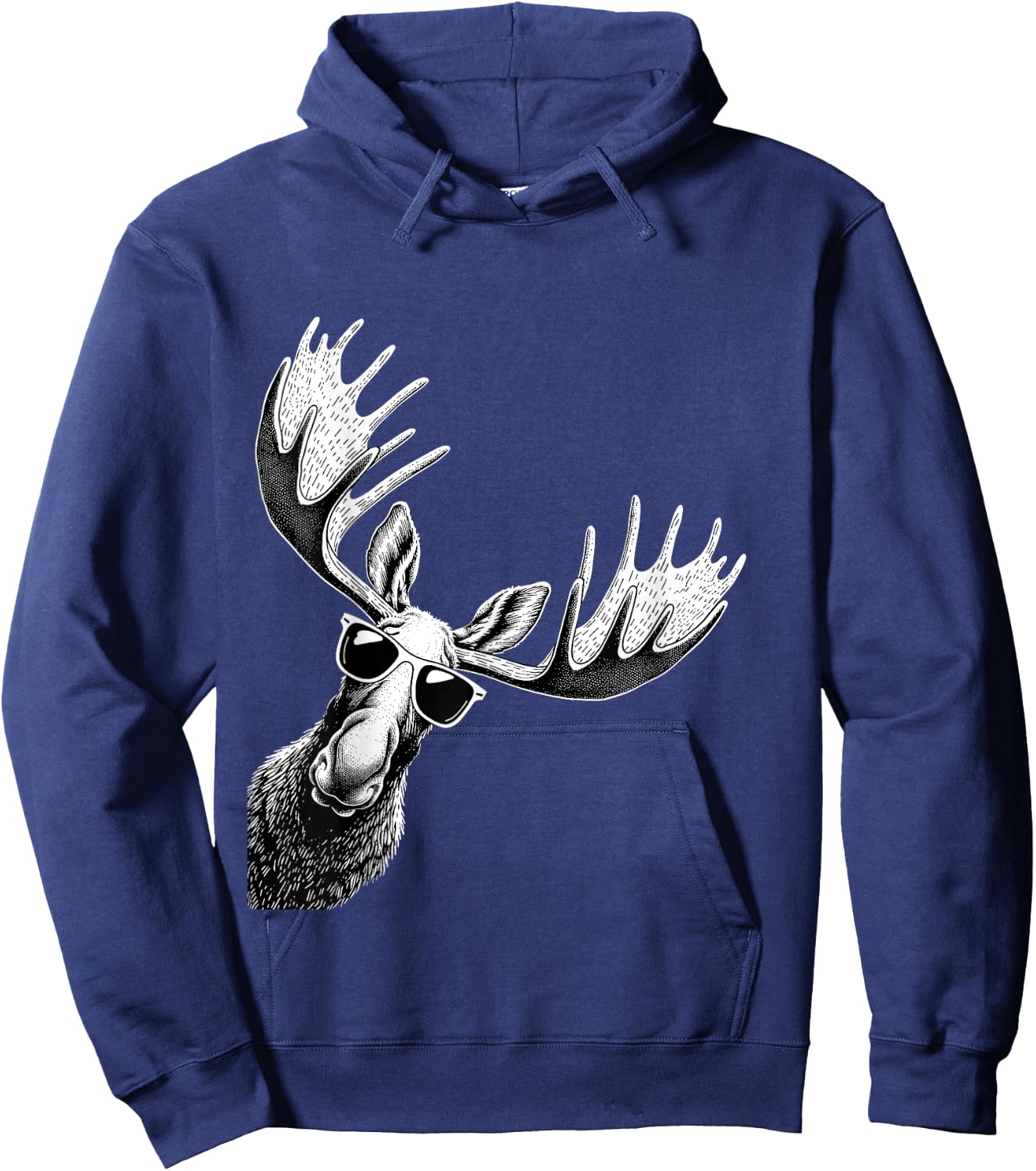 Funny Moose Wearing Sunglasses Alaska Moose Lovers Hoodie - Hoodie | Navy