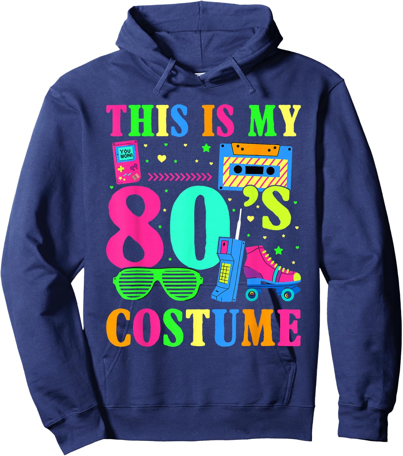 This is My 80s Costume Halloween Party Pop Lover Idea Hoodie - Hoodie | Navy