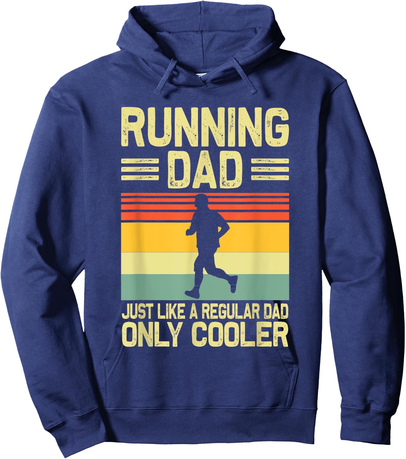 Funny Running Dad Marathon Runner Coach Marathoner Hoodie - Hoodie | Navy