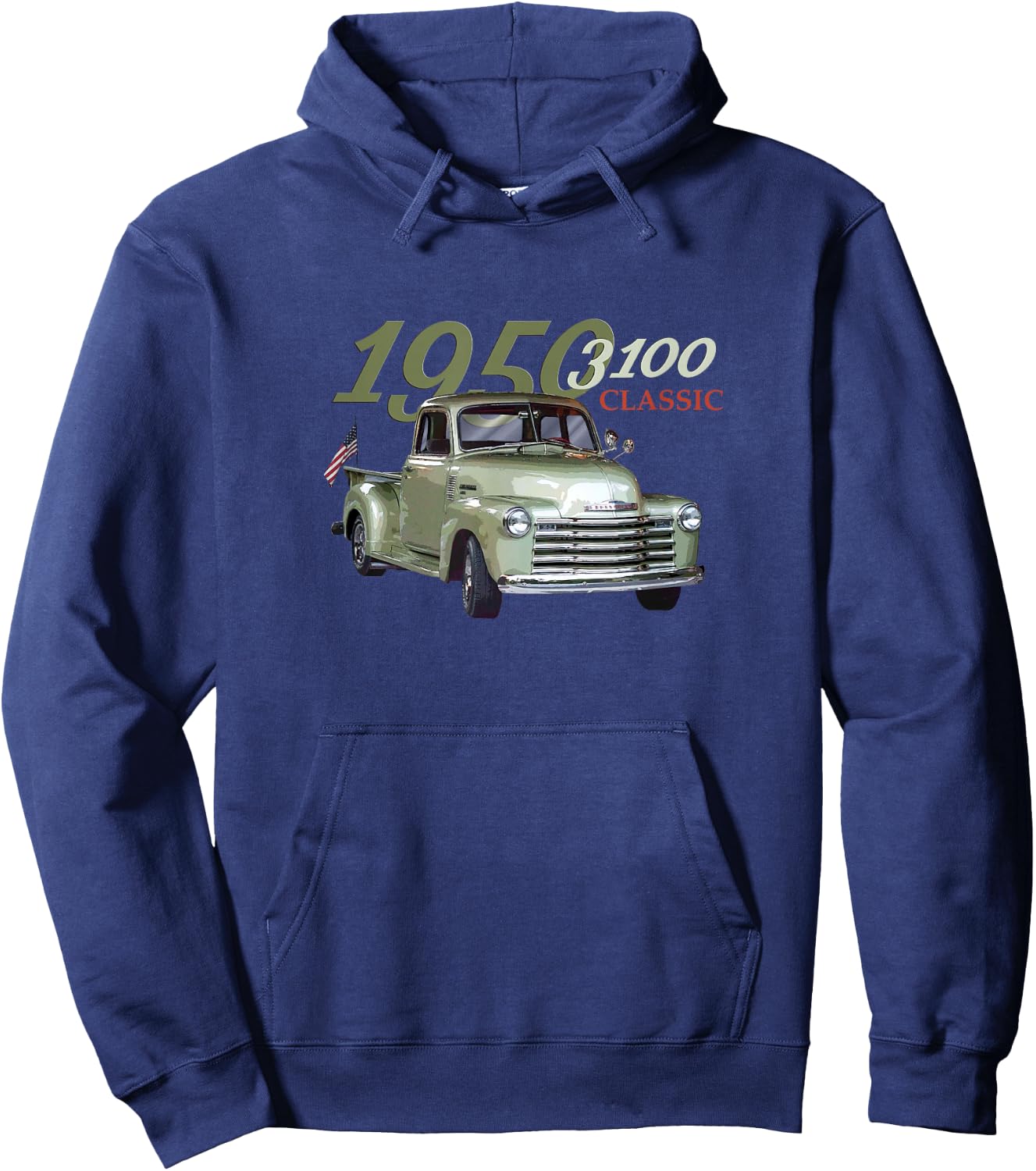 Vintage 1950 3100 Pickup Truck, Car Guys, Classic Trucks Hoodie - Hoodie | Navy