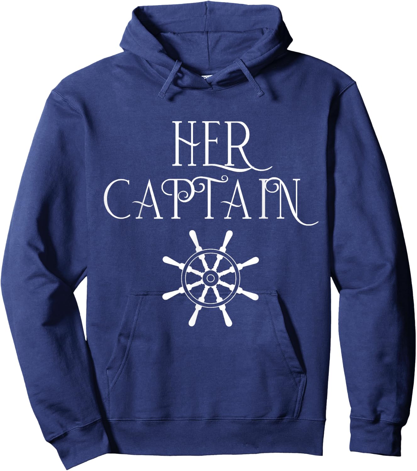 Cruise Her Captain His Anchor Couple Matching Boat lover Hoodie - Hoodie | Navy