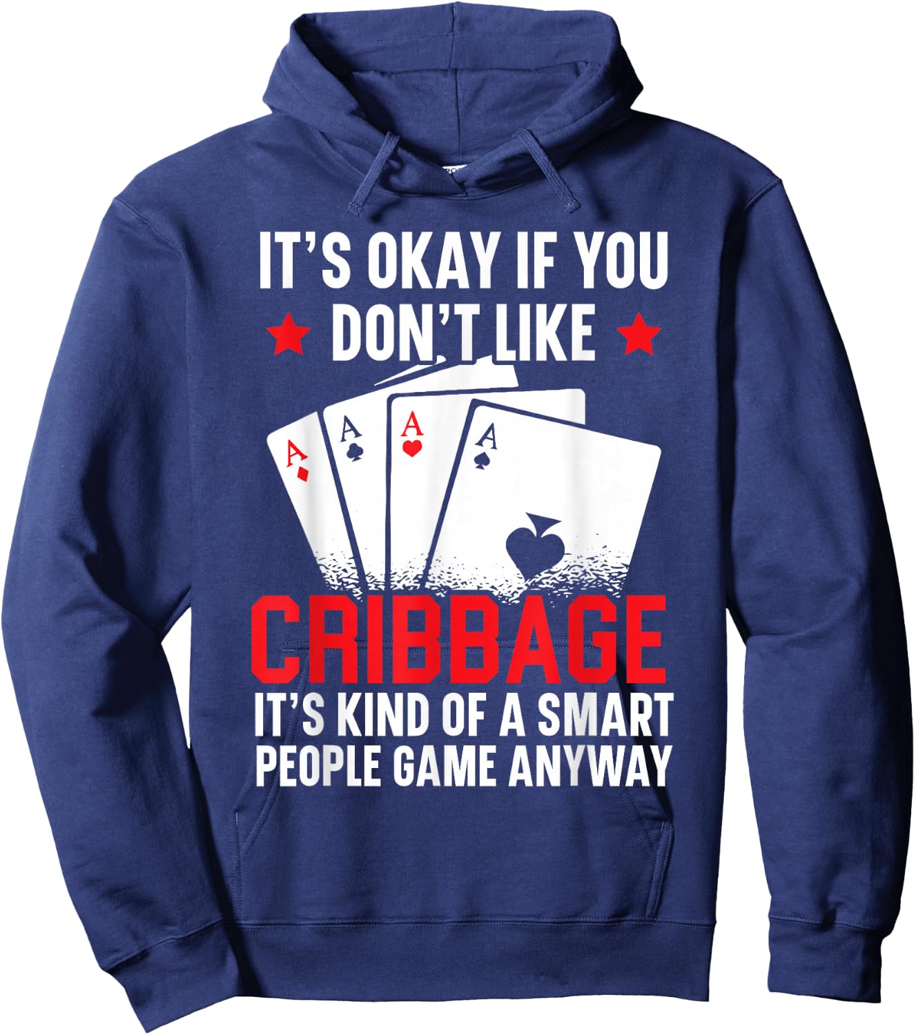 Cribbage Player Cribbage Board Game Playing Card Game Hoodie - Hoodie | Navy