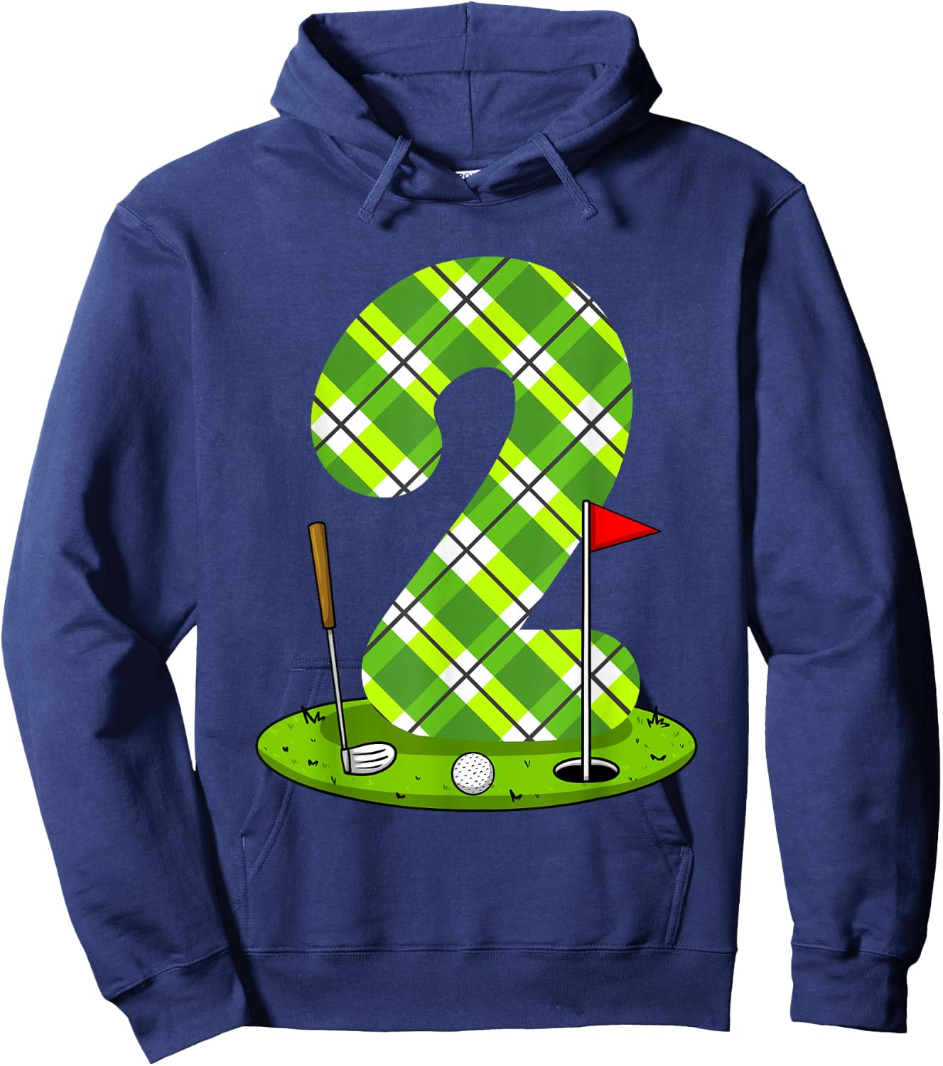 Golf Birthday Shirt For Kids 2nd Birthday Party Golfer Hoodie - Hoodie | Navy