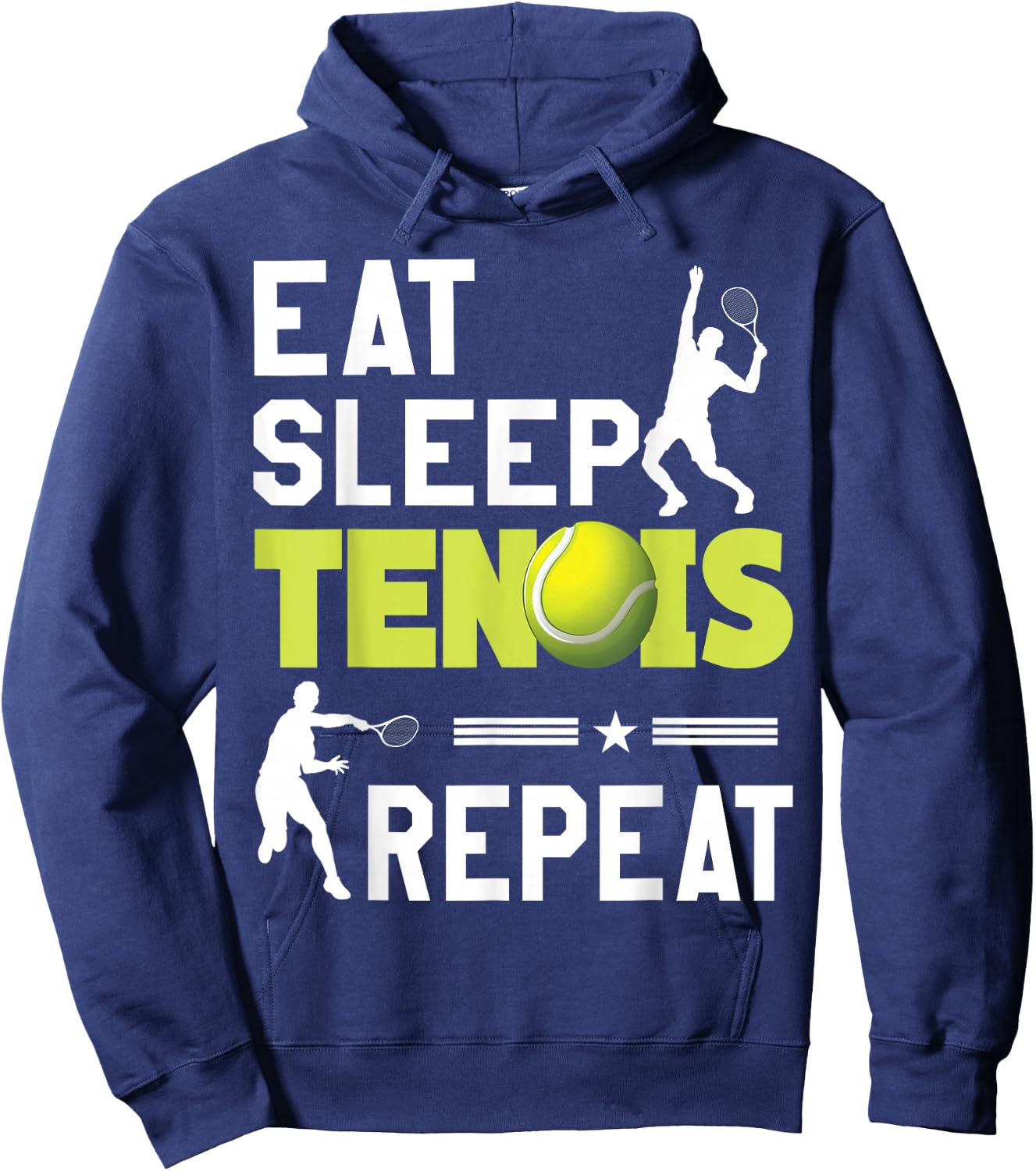 Eat Sleep Tennis Repeat Sports Lover Men Women Kids Gifts Hoodie - Hoodie | Navy