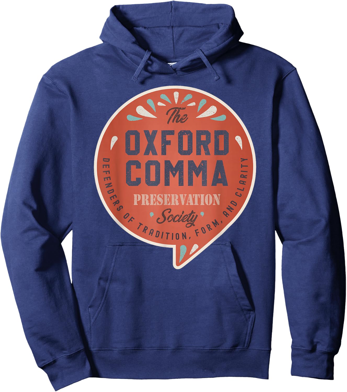 The Oxford Comma Preservation Society Team Oxford Vintage Small Hoodie - Hoodie | Navy