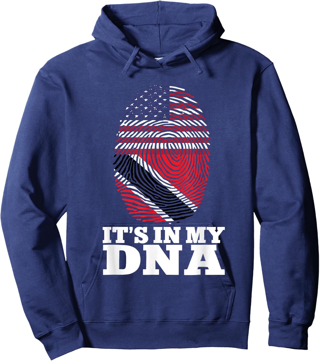 American Flag Trinidad And Tobago It's In My DNA Women Men Hoodie - Hoodie | Navy
