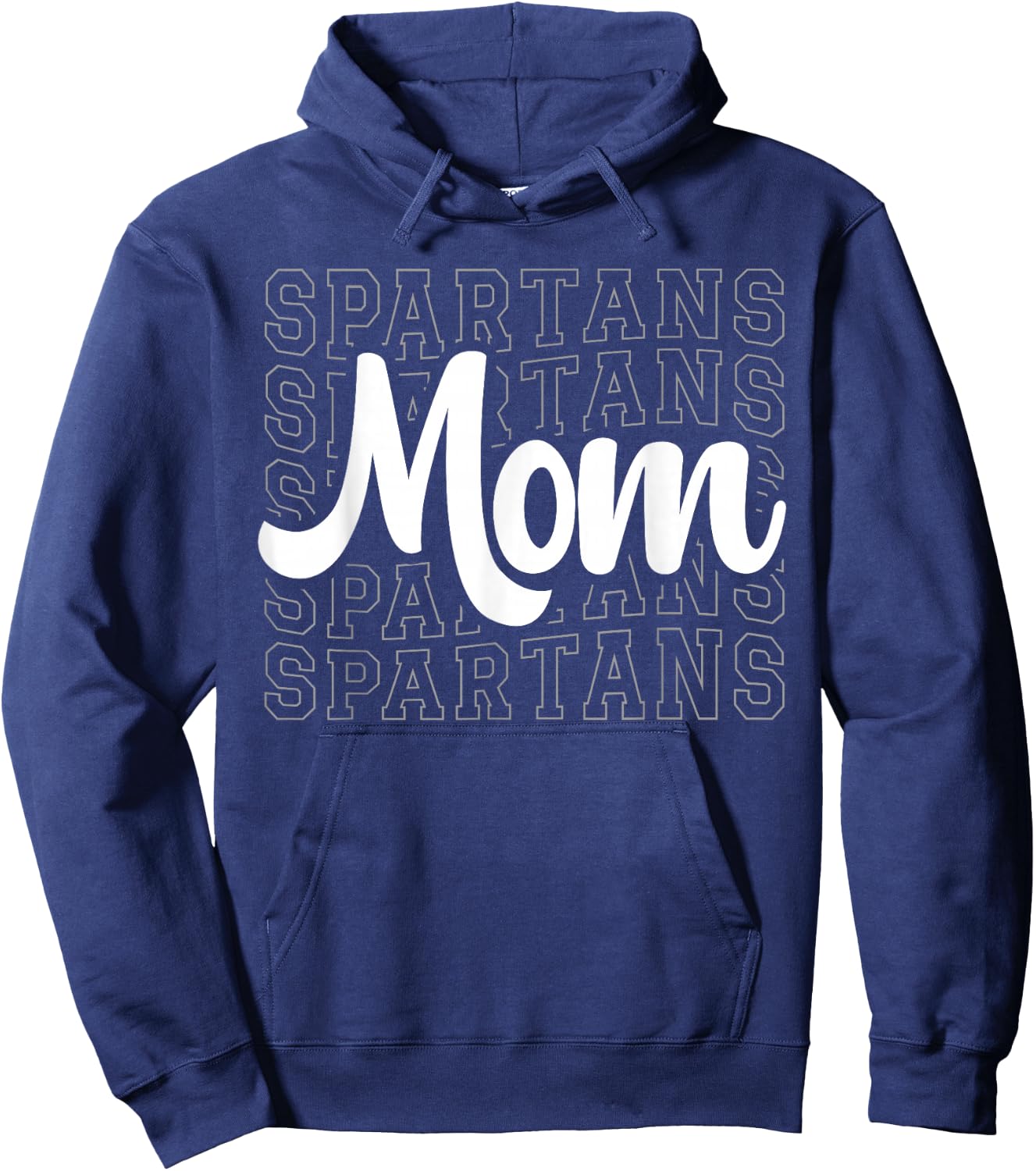 Spartans Sports Mascot - For Spartans Game Day Mom Momma Hoodie - Hoodie | Navy