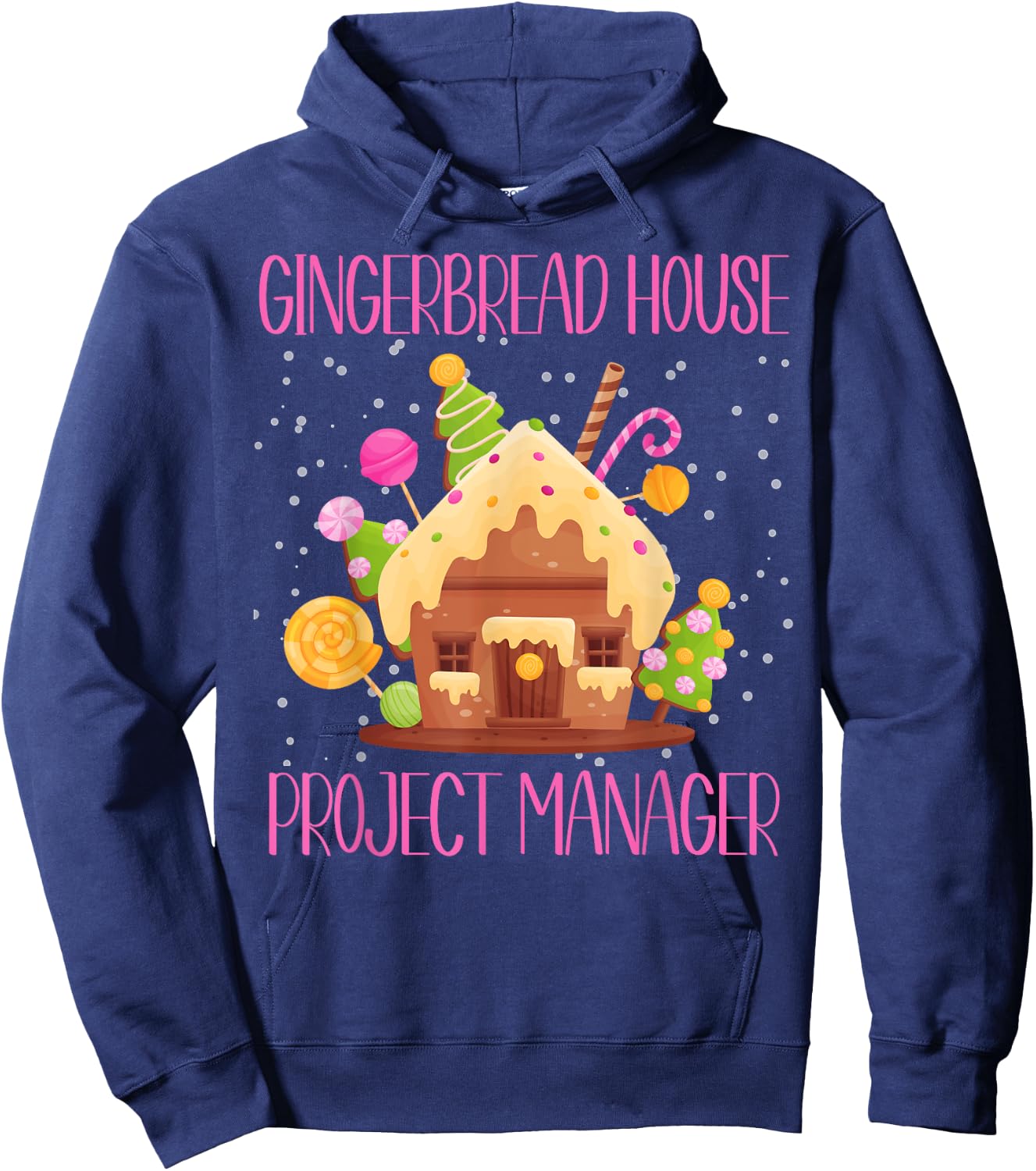 Gingerbread House Project Manager Family Matching Hoodie - Hoodie | Navy