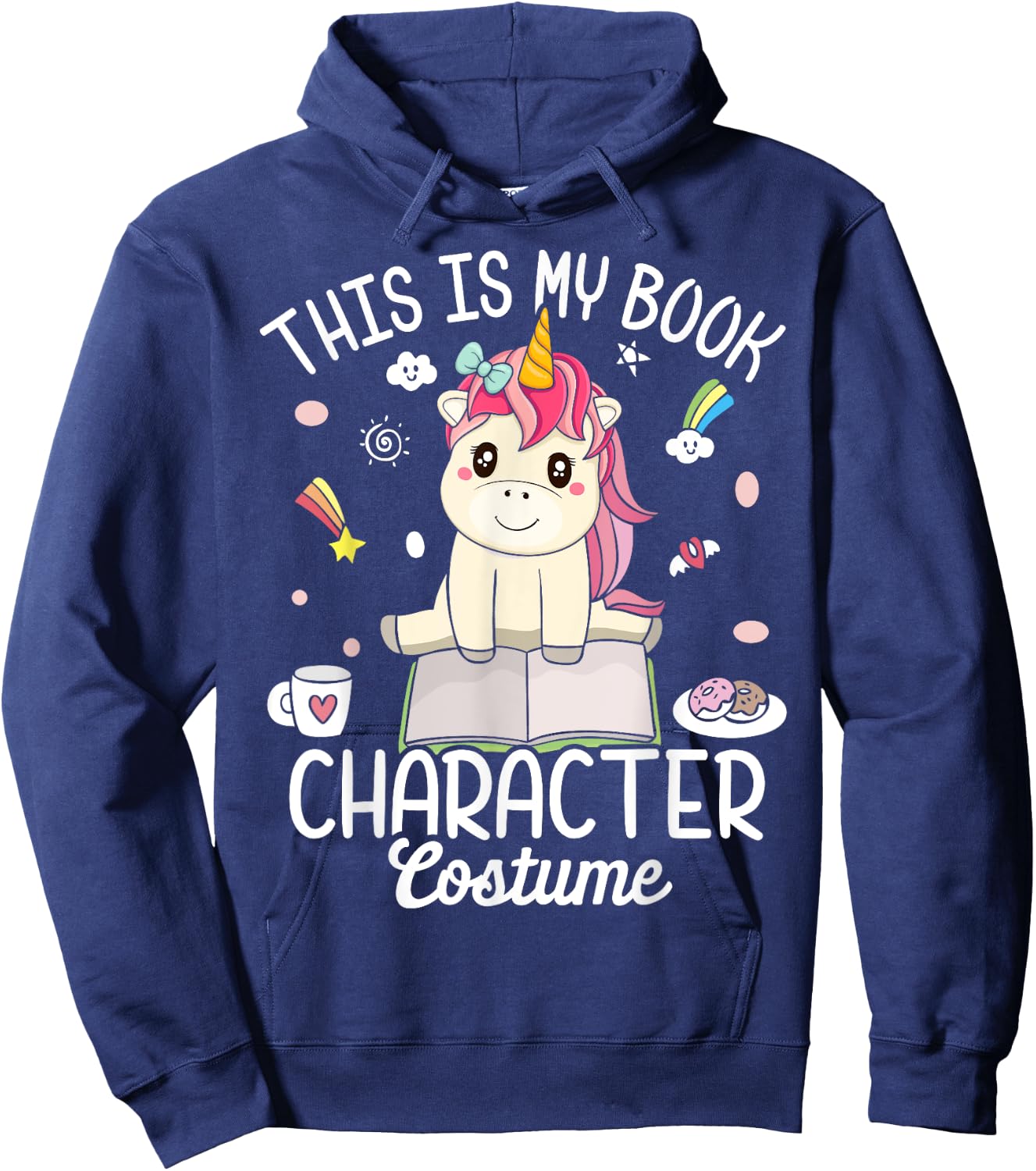 Book Character Costume Book Reader Girl Book Lover Hoodie - Hoodie | Navy