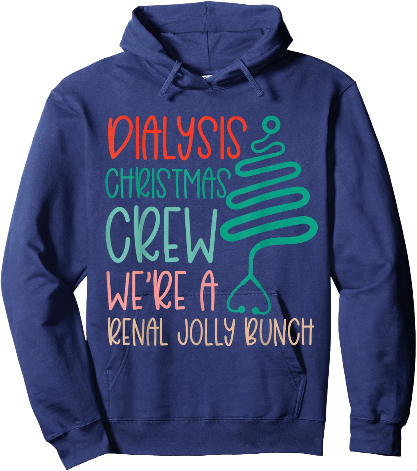 Christmas Dialysis Shirts Tech Nurse Technician Renal Joke Hoodie - Hoodie | Navy