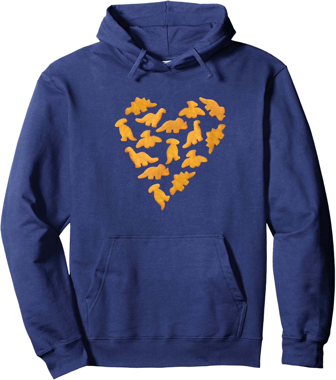 I Love Dino Chicken Nuggets Dinosaur Nuggets Hoodie - Hoodie | Navy