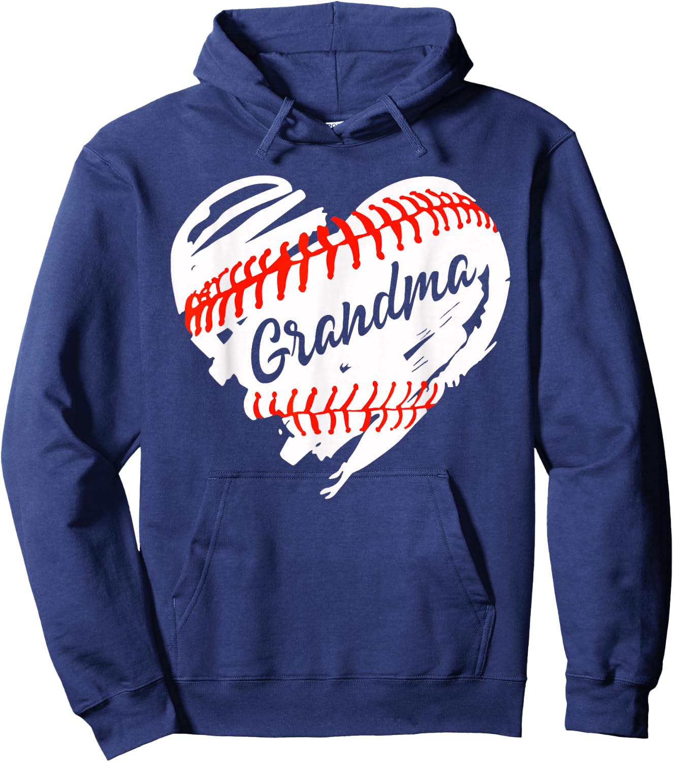 Baseball Heart Baseball Grandma Women Softball Mom Short Hoodie - Hoodie | Navy