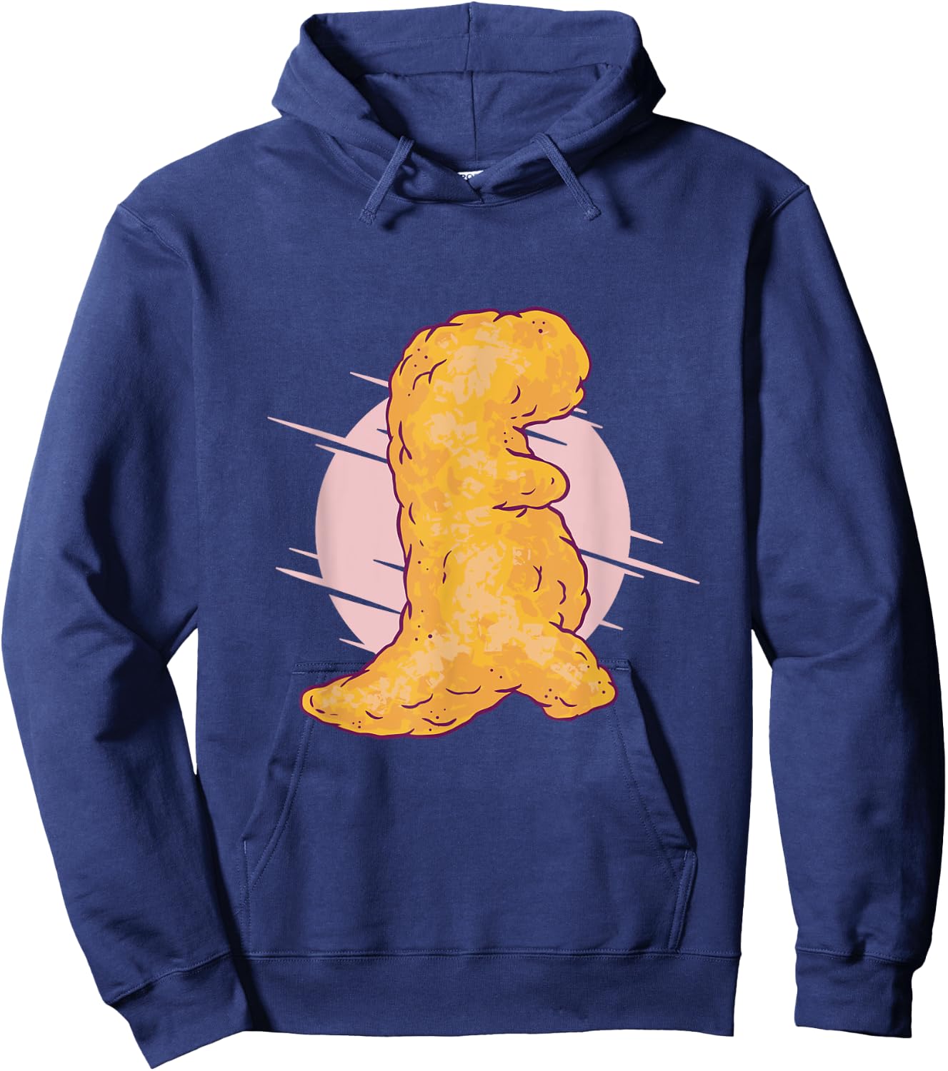 Dino Nugget Dinosaur Chicken Nugget Funny Graphic Hoodie - Hoodie | Navy