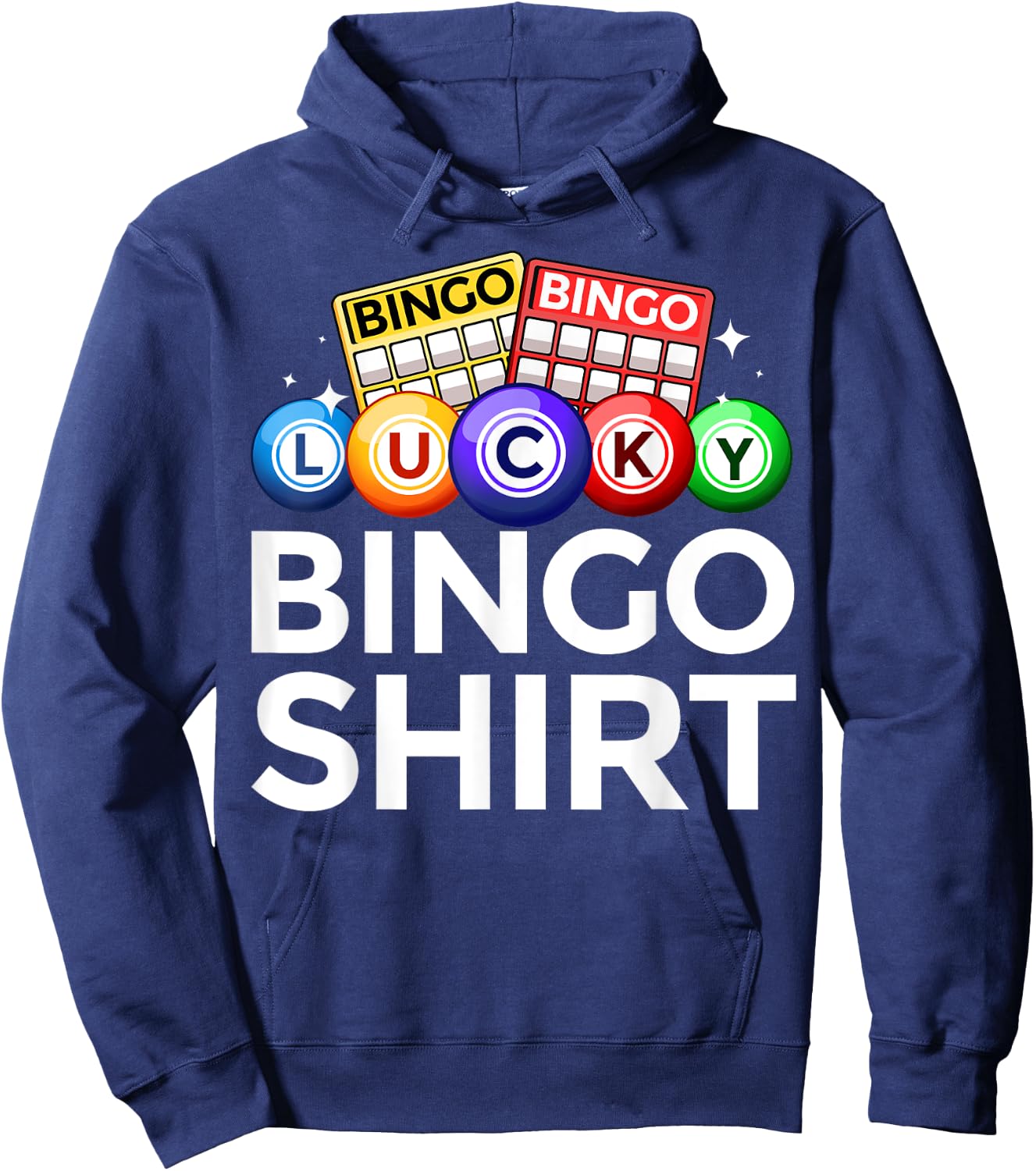 Cute Lucky Bingo Women Casino Bingo Lovers Hoodie - Hoodie | Navy