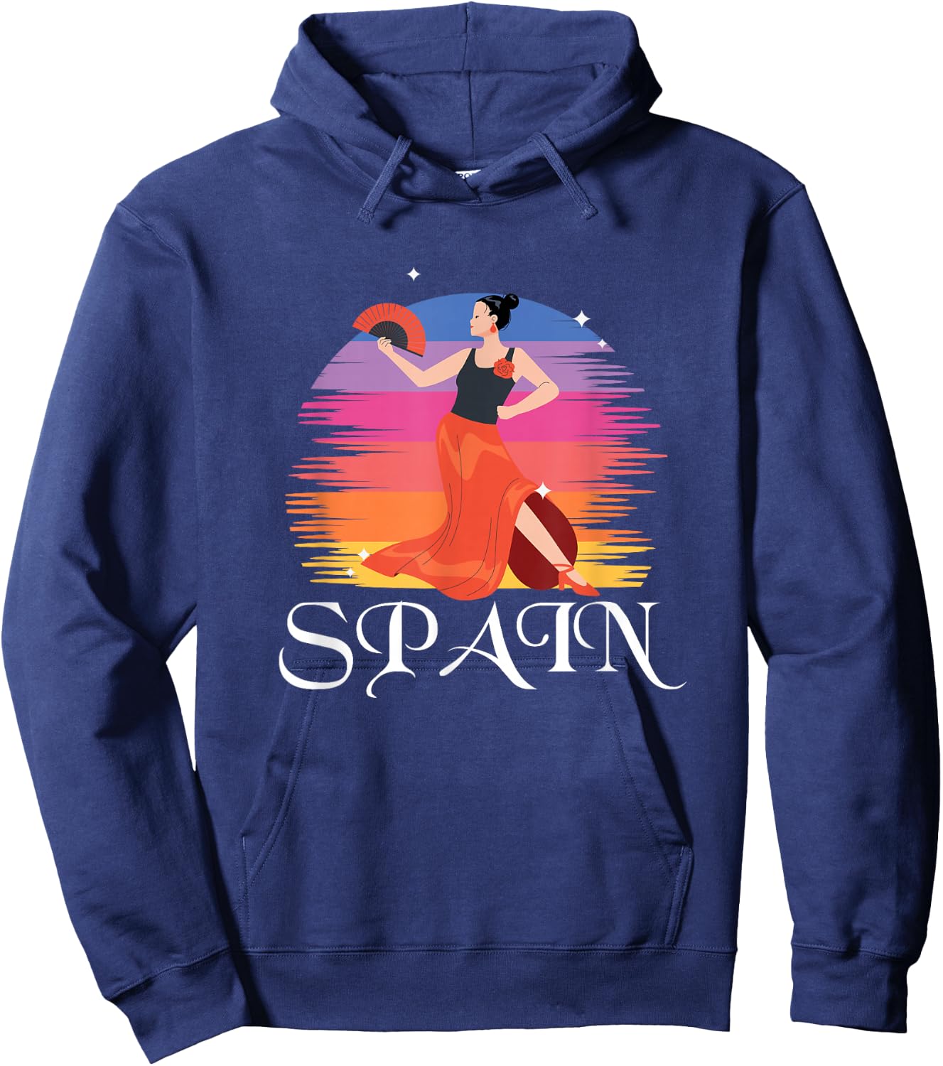Spain | Girl Dancing Flamenco | Spanish Spaniard Hoodie - Hoodie | Navy