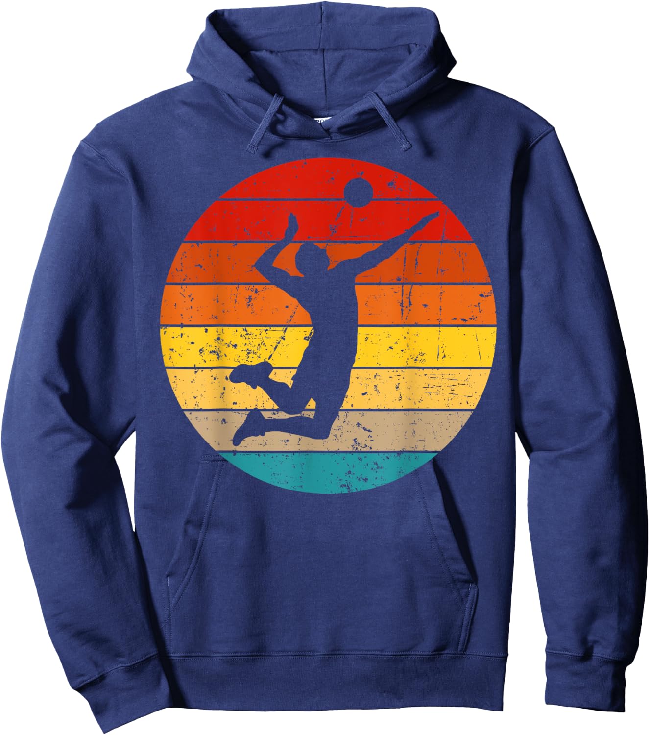 Vintage Volleyball Design Women Volleyball Player Hoodie - Hoodie | Navy