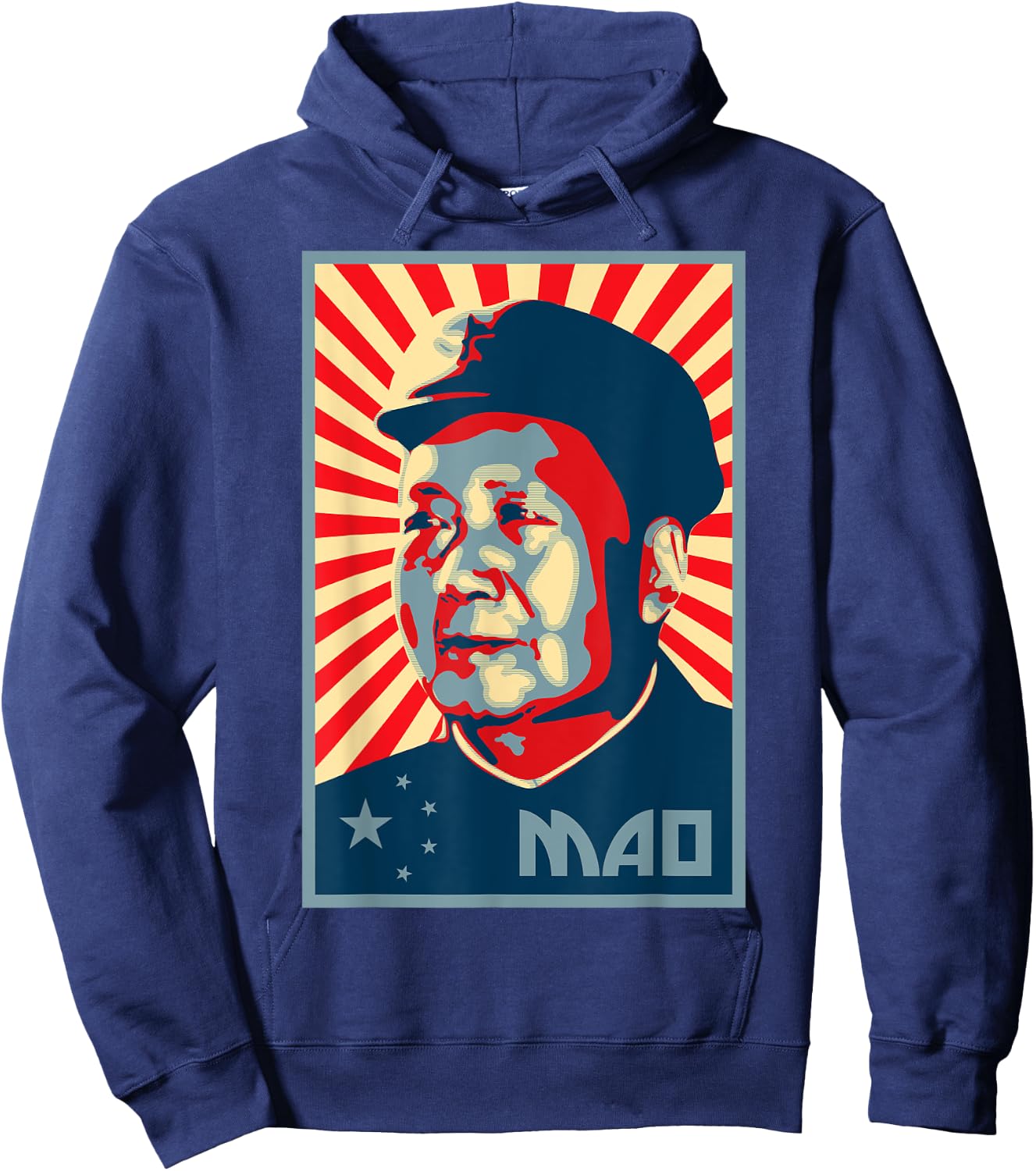 Mao Zedong Tse Tung Chairman Mao China Chinese Patriot Hoodie - Hoodie | Navy