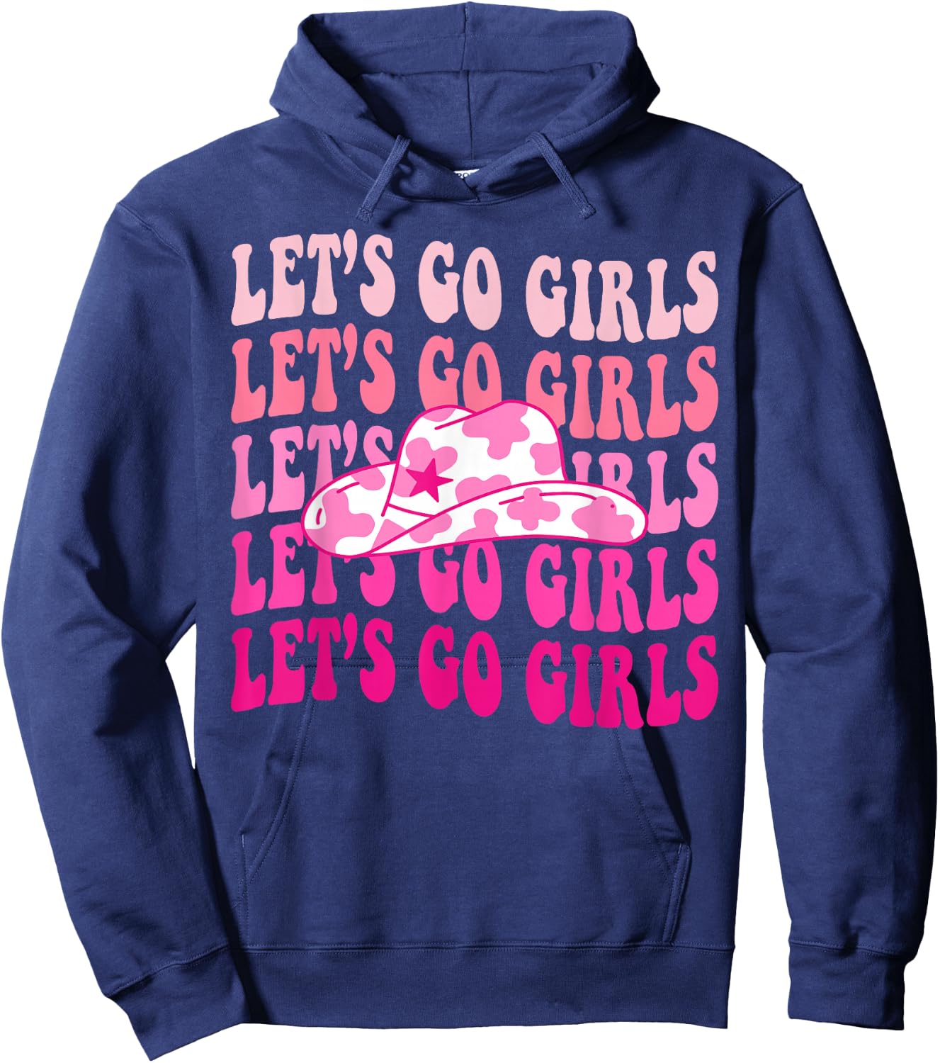Let's Go Girls Groovy Man I Feel Like a Bride Bachelorette Small Hoodie - Hoodie | Navy