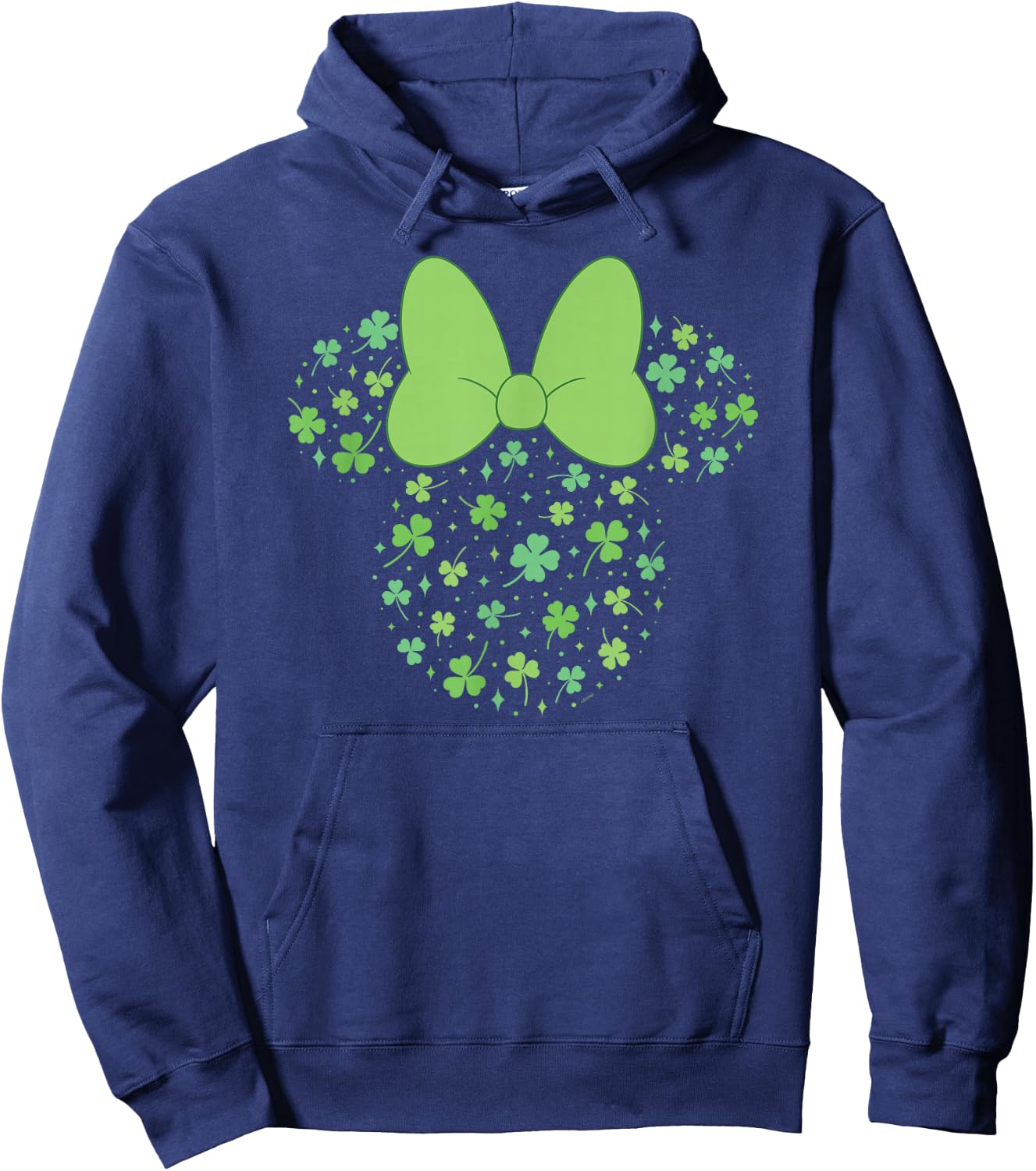 Disney Minnie Mouse Icon Shamrock Clovers St Patrick's Day Hoodie - Hoodie | Navy