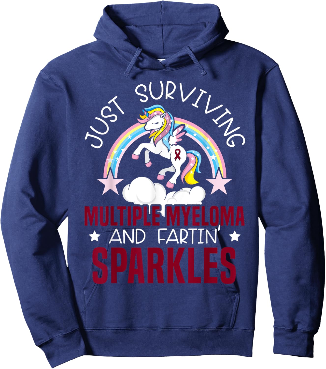 Multiple Myeloma Warrior Myeloma Cancer Awareness Hoodie - Hoodie | Navy