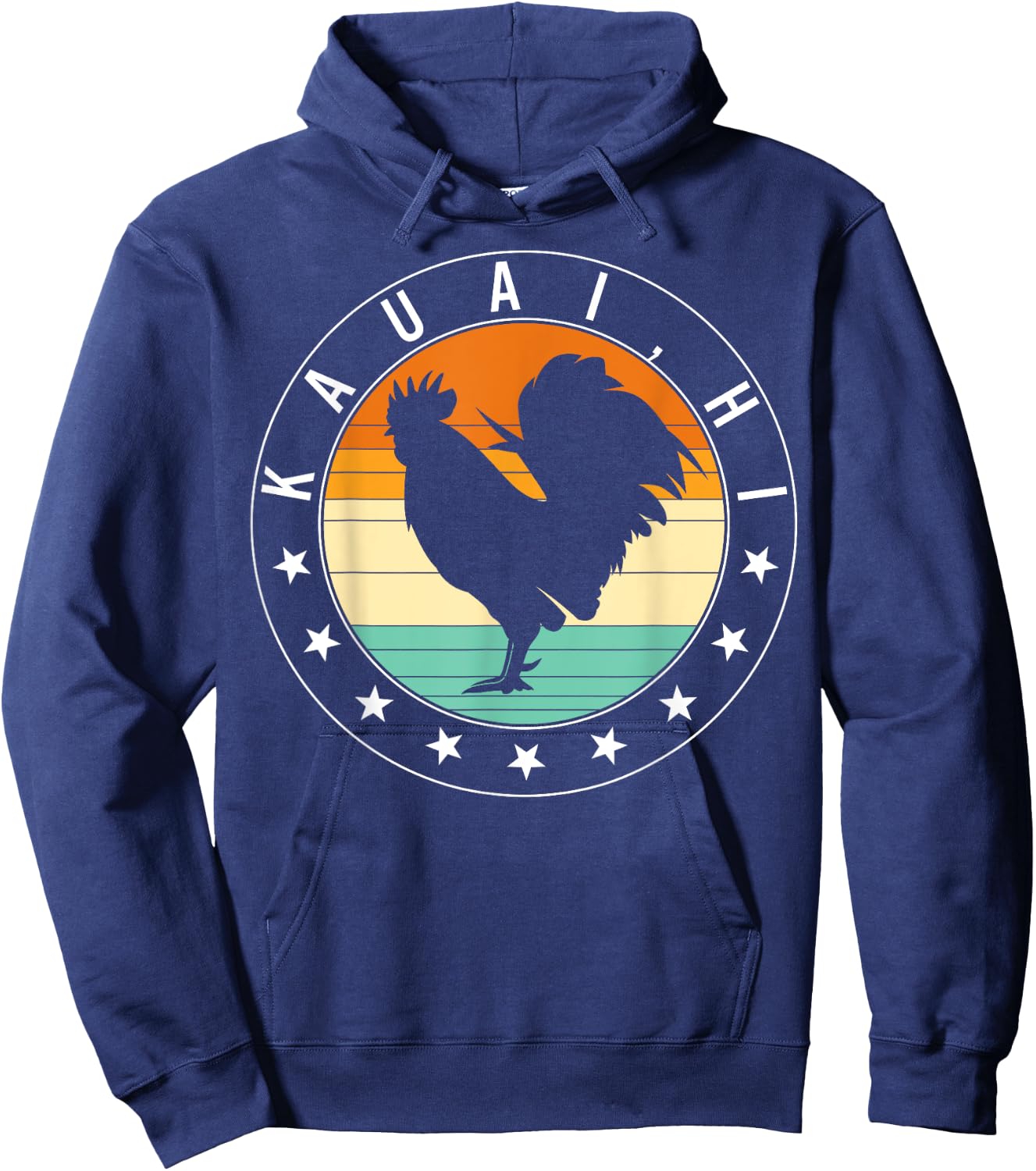 Kauai Hi Wild Feral Chicken Souvenir Hawaii Rooster Fighting Hoodie - Hoodie | Navy