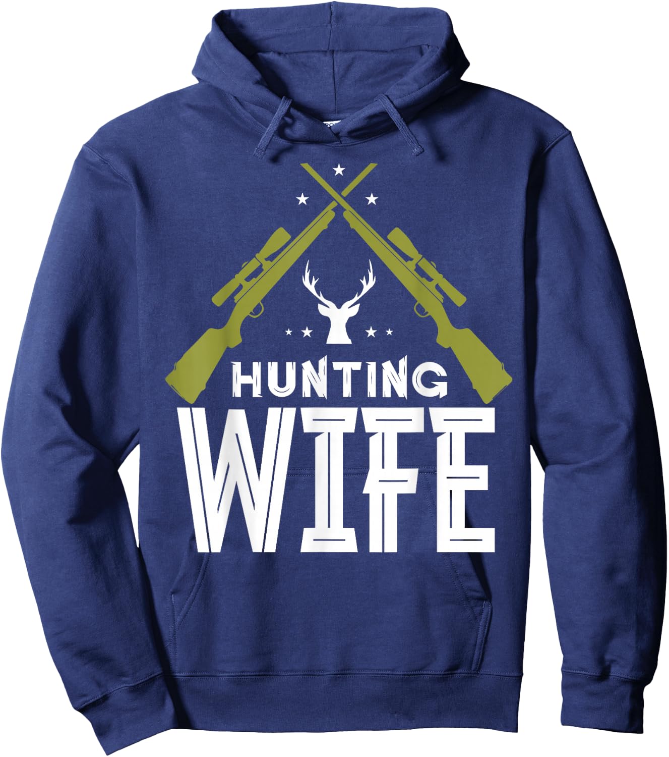 Hunting Wife Deer Hunter Hunt Hunters Hoodie - Hoodie | Navy