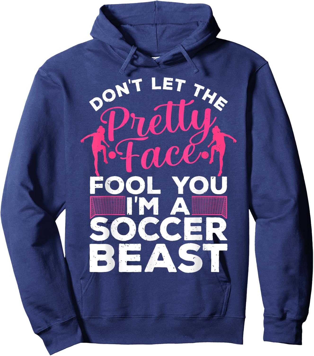 Funny Soccer Art Girls Soccer Player Sport Lover Hoodie - Hoodie | Navy