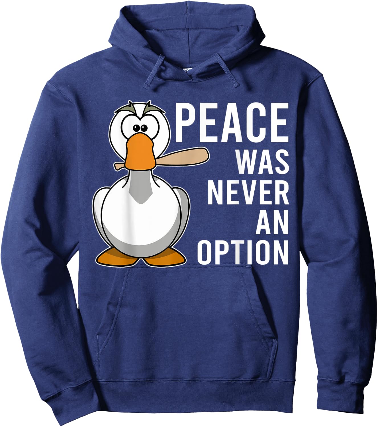 Peace Was Never An Option Goose Meme Angry Knife Honk Men Hoodie - Hoodie | Navy