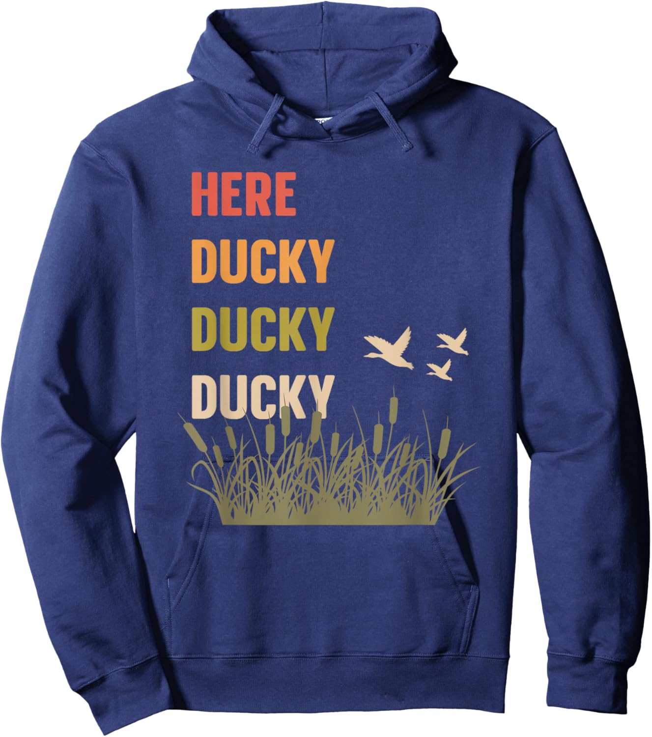 Here Ducky Ducky Ducky Funny Hunting Hoodie - Hoodie | Navy