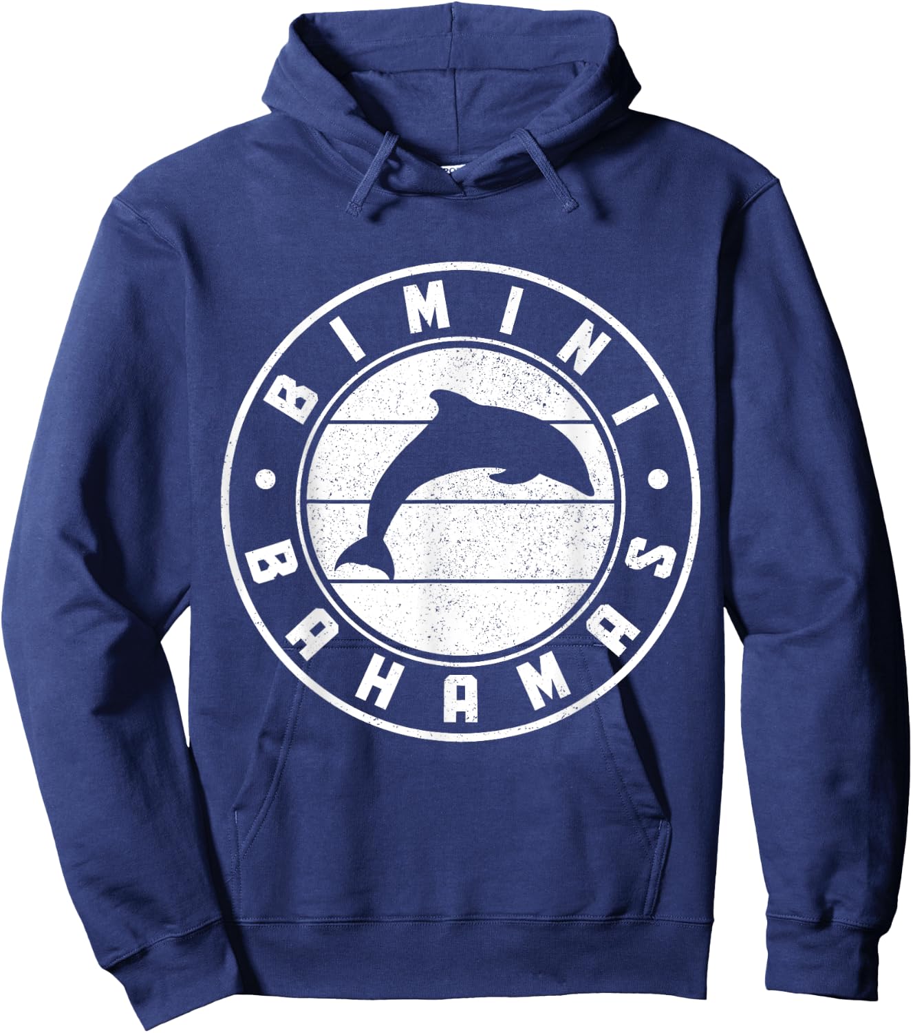 Bimini Bahamas Souvenir Dolphin Vintage Hoodie - Hoodie | Navy