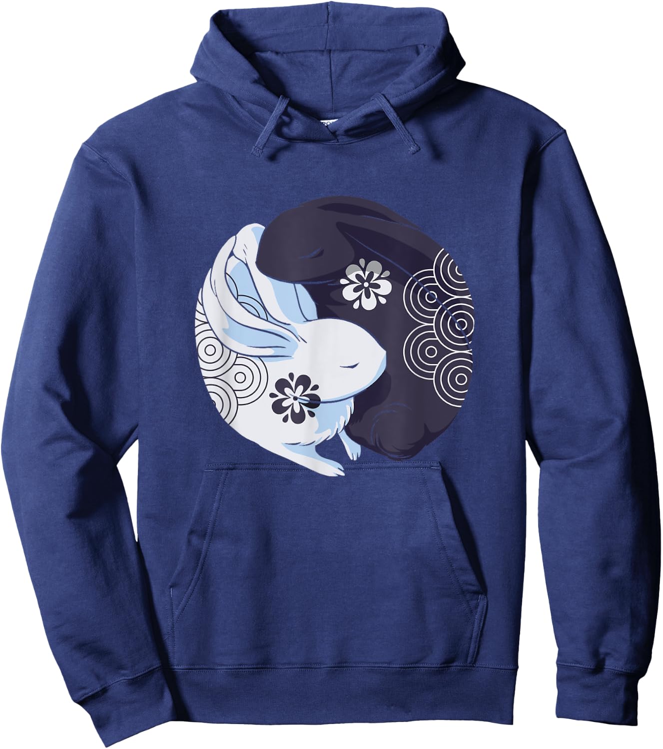 Yin Yang Year Of The Rabbit Happy Chinese New Year 2023 Hoodie - Hoodie | Navy