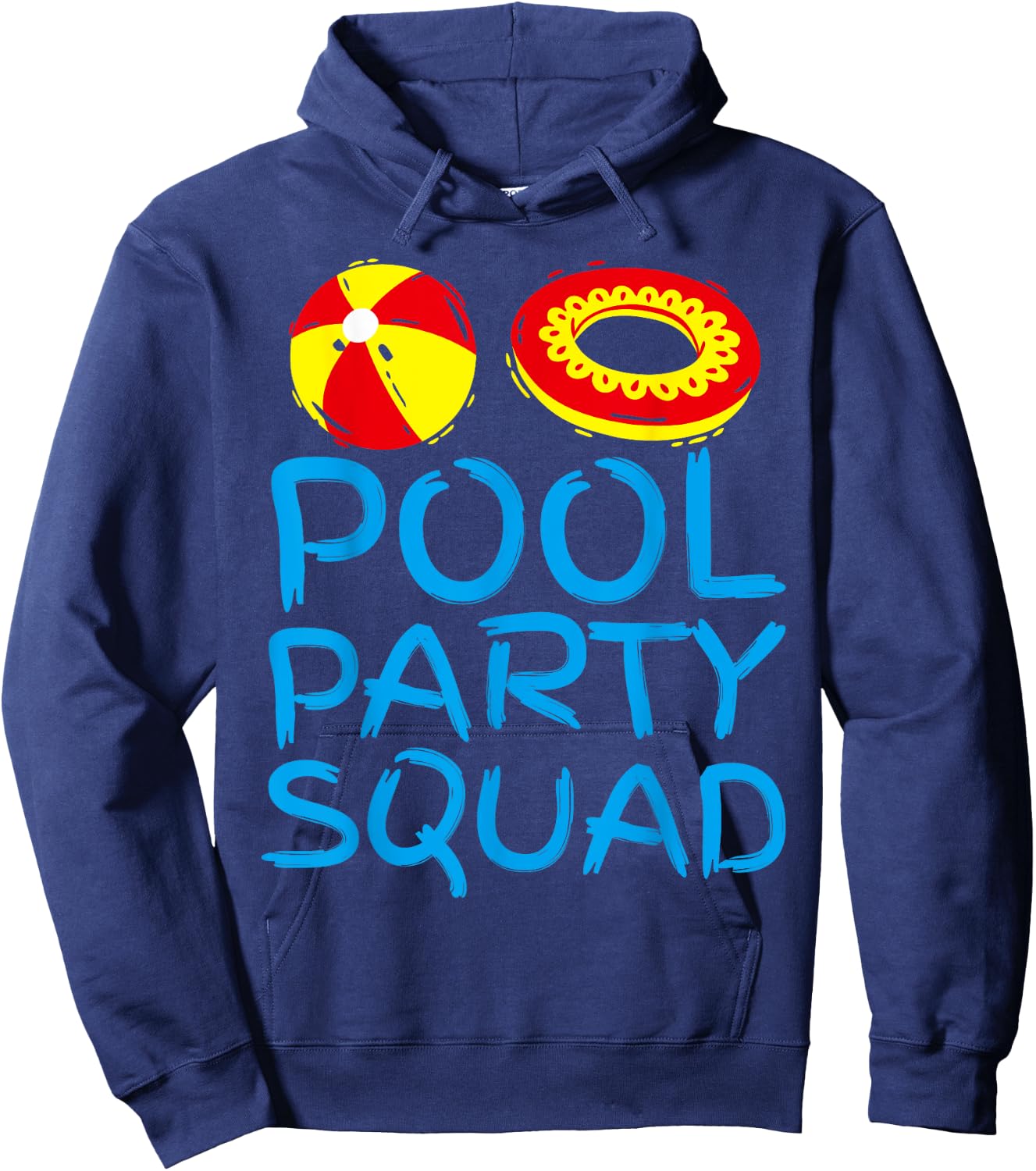 Funny Pool Party Squad Birthday Summer Family Swimming Kids Hoodie - Hoodie | Navy
