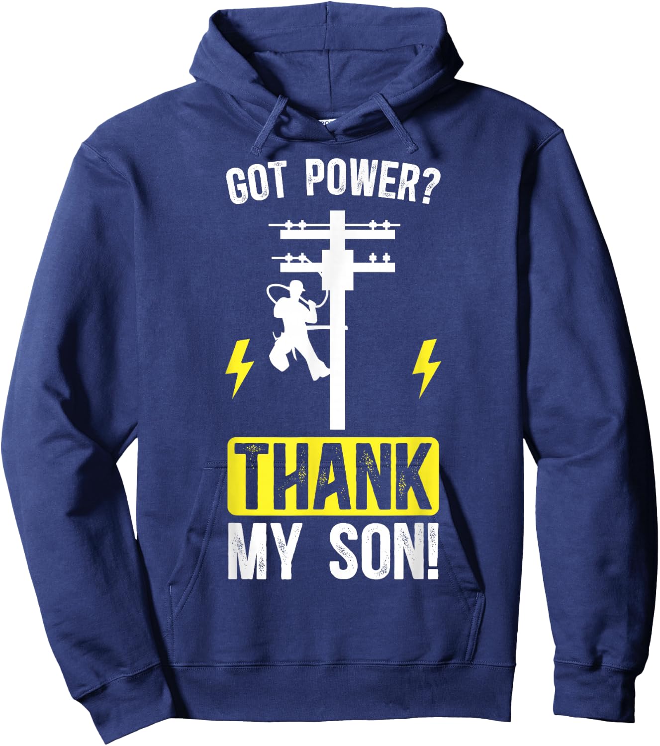 Thank My Son Lineman Mom Of A Lineman Mother Line Mama Hoodie - Hoodie | Navy