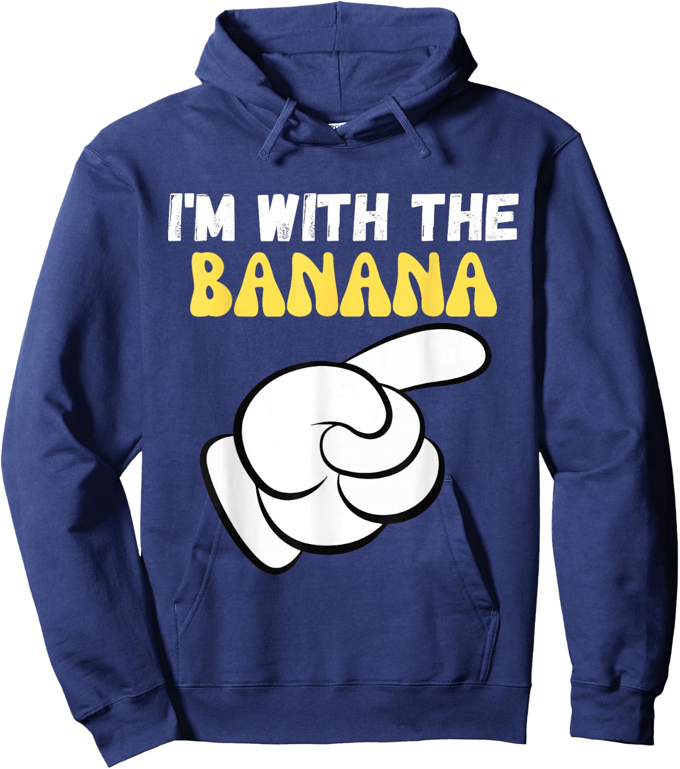 I'm with the Banana Funny Design Im with the Banana Hoodie - Hoodie | Navy