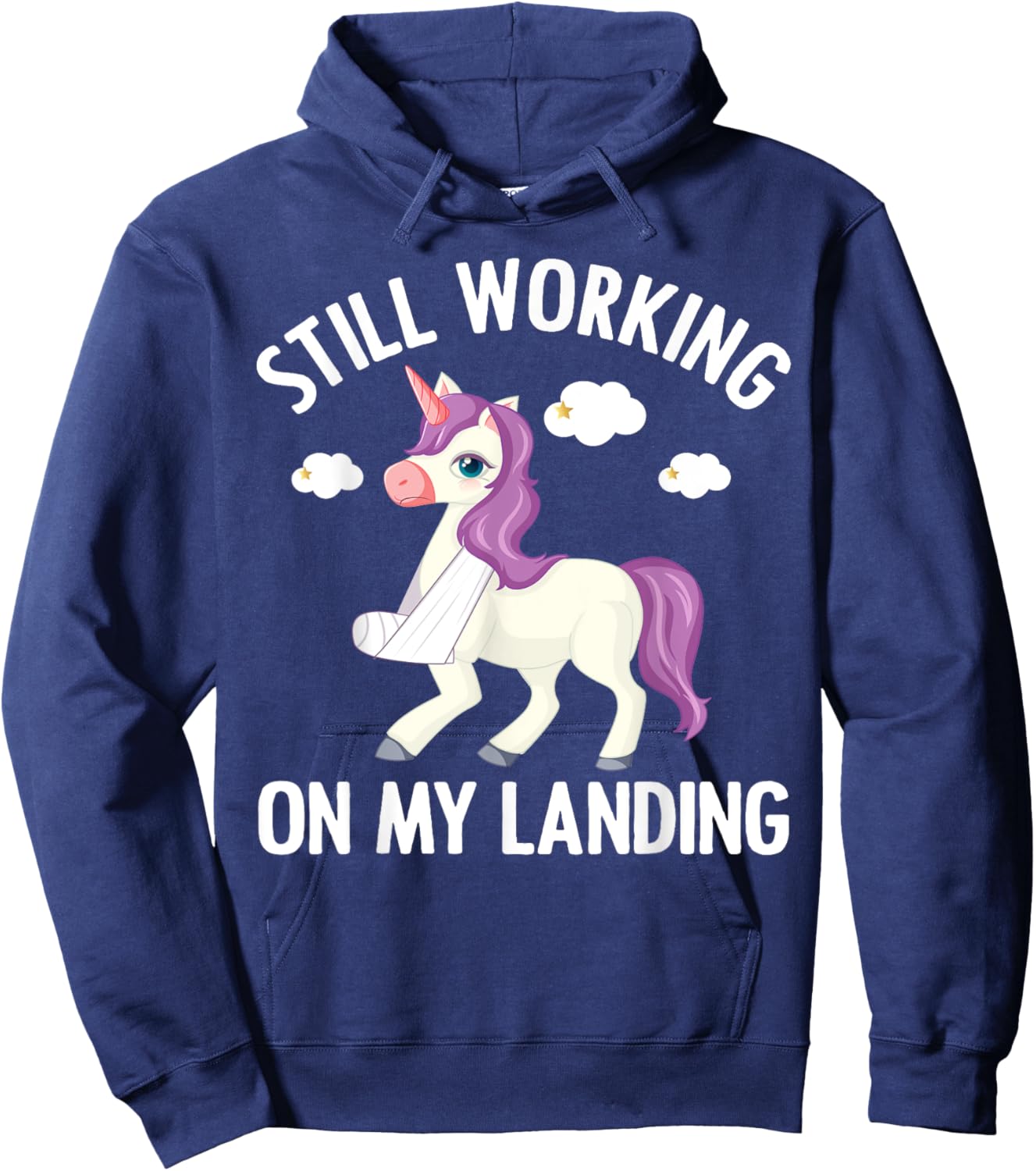 Cool Broken Arm Women Broke Elbow Hand Unicorn Hoodie - Hoodie | Navy
