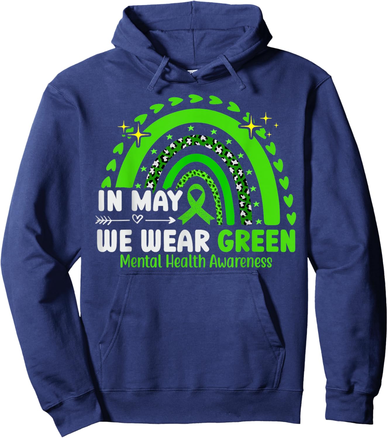 Its Okay To Not Be Okay Shirt Mental Health Awareness Ribbon Hoodie - Hoodie | Navy