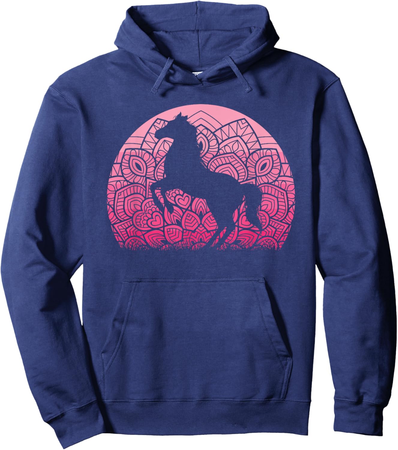 Horse Lover Horseback Riding Western Cowgirl Women Girls Hoodie - Hoodie | Navy