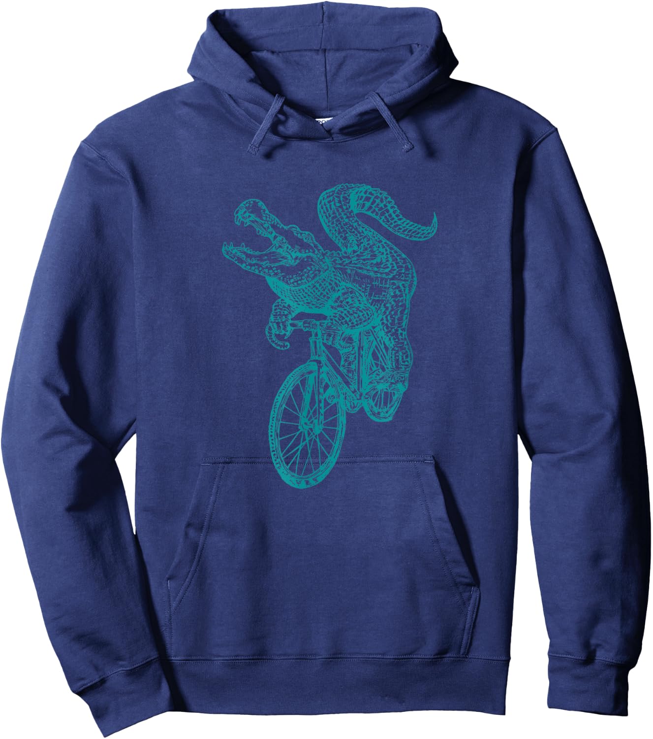 Alligator Riding Bike Crocodile Cyclist Reptile Ride Bicycle Hoodie - Hoodie | Navy