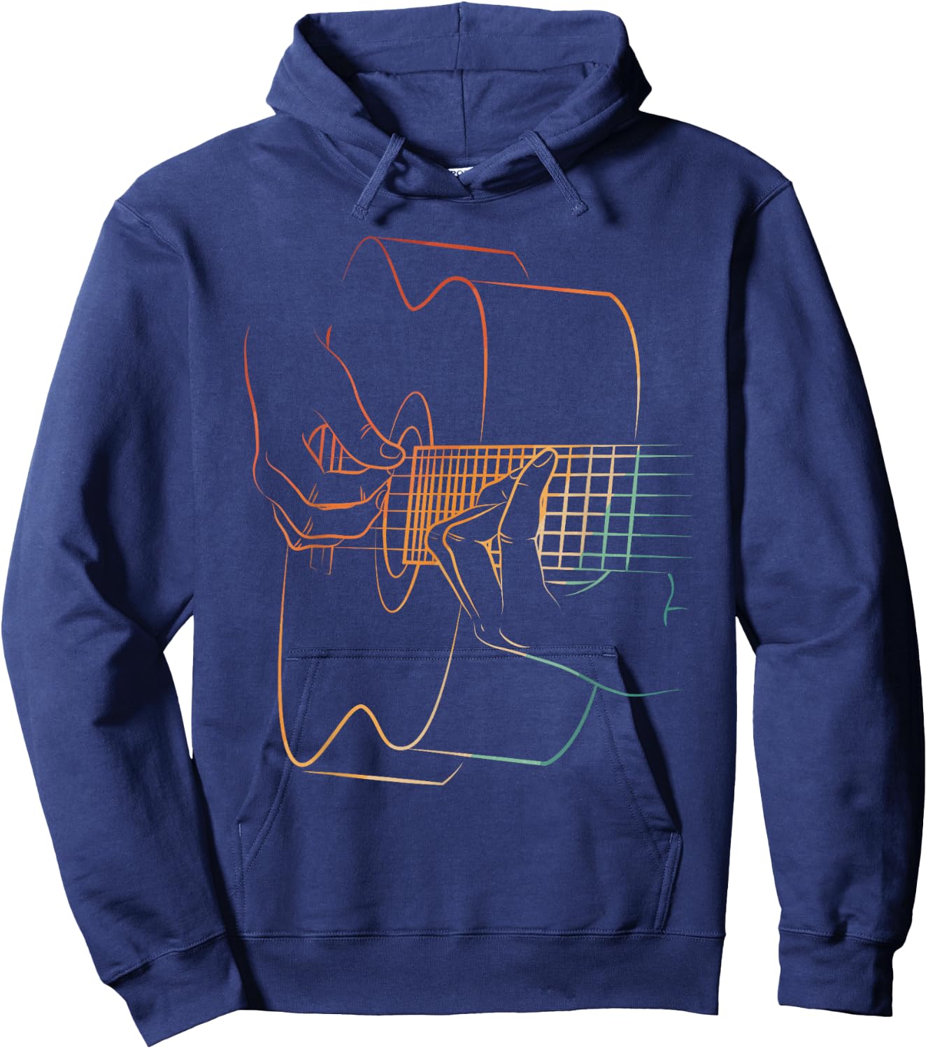 Cool Acoustic Guitar Women Acoustic Guitar Player Hoodie - Hoodie | Navy