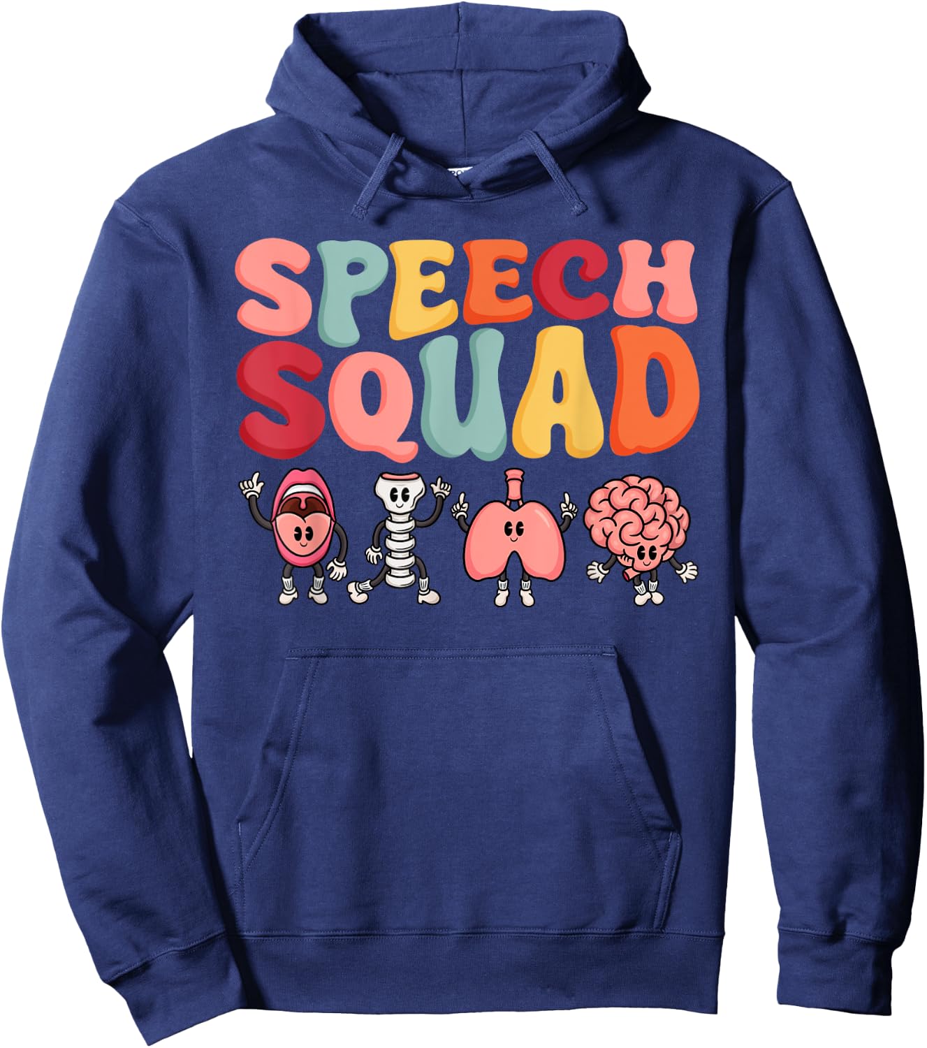 Speech Squad Funny Speech Language Pathologist Therapist Hoodie - Hoodie | Navy