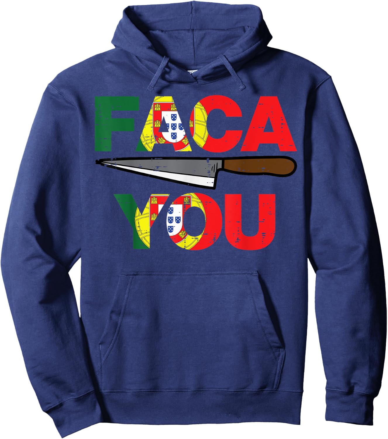 Faca You Portugal Funny Soccer Fan Men Women Kids Boys Girls Hoodie - Hoodie | Navy